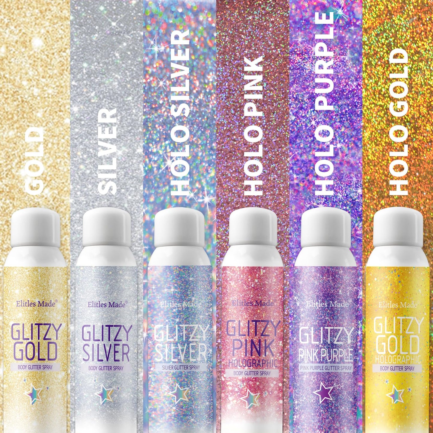 Elitles Made Hair Glitter Body Glitter Spray, 150ML Glitter Hairspray Holographic Pink Glitter Spray for Hair and Body, Hair Glitter for Kids Women Beauty & Personal Care Elitles Made