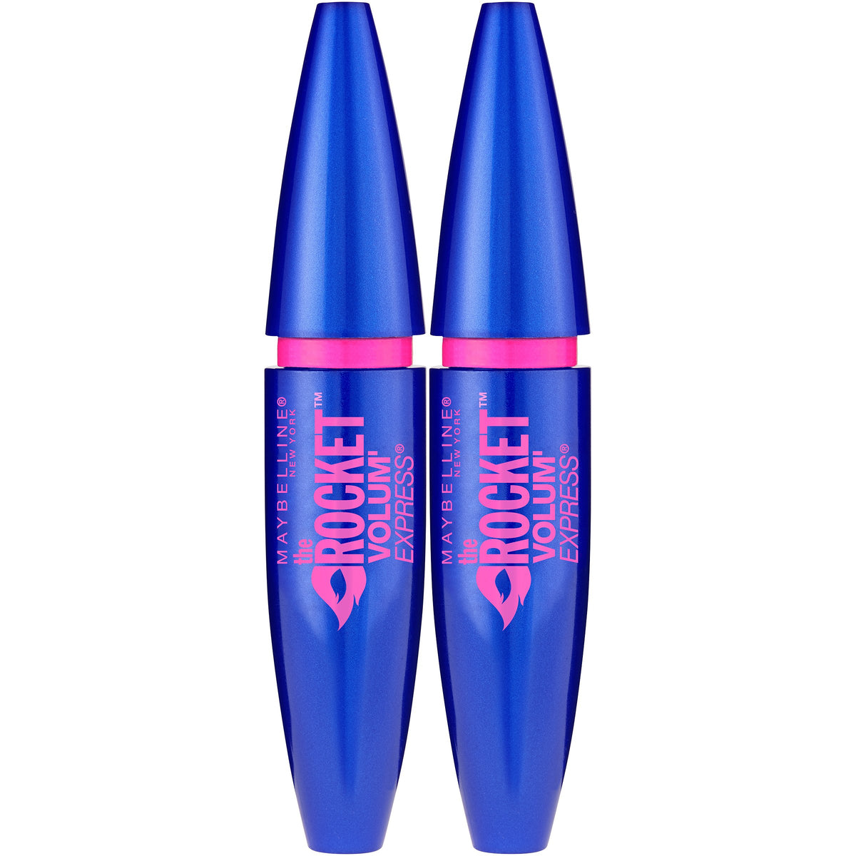 Maybelline New York Volum' Express The Rocket Washable Mascara Makeup, Blackest Black, 2 Count