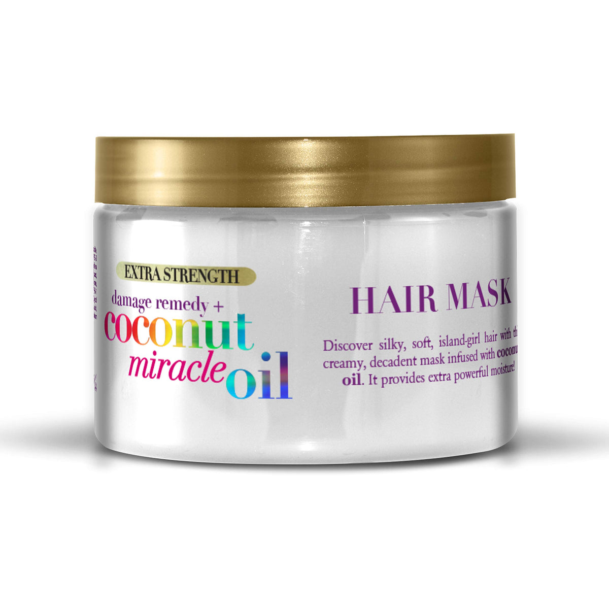 OGX Extra Strength Damage Remedy + Coconut Miracle Oil Hair Mask, Extra Hydrating & Softening Anti-Frizz Treatment to Help Repair Hair, Paraben-Free,
