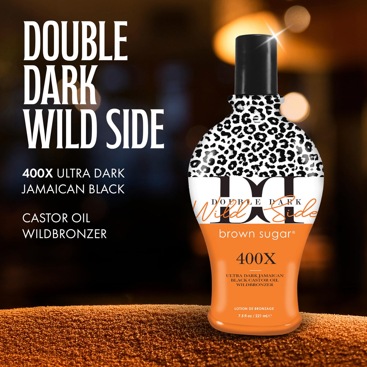 Brown Sugar Double Dark Wild Side 400X Tanning Lotion, 7.5 Fl Oz