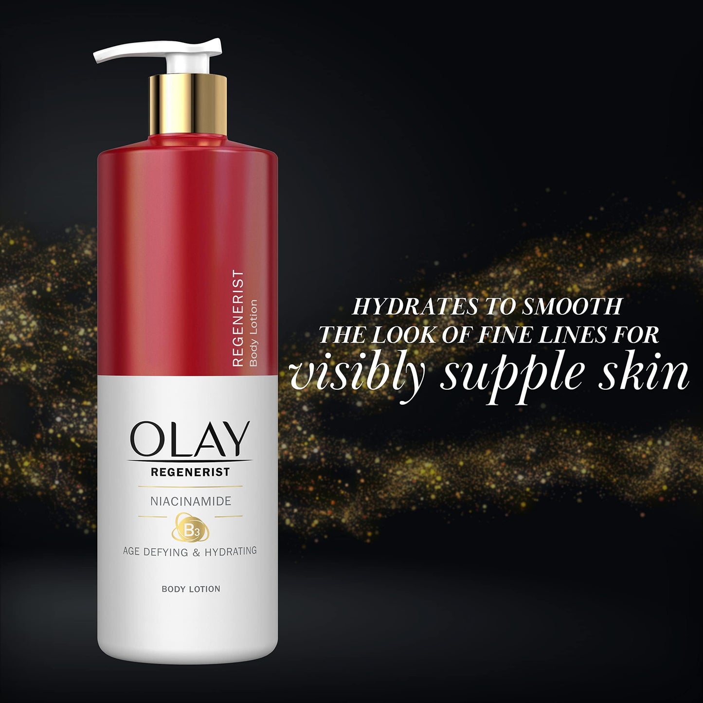 Olay Body Lotion for Women, Age Defying & Hydrating Dry Skin with Niacinamide 17 fl oz (Pack of 4) Beauty & Personal Care Olay