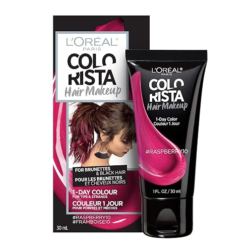 L'Oreal Paris Hair Makeup Temporary 1-Day Hair Color for Brunettes, Raspberry 10, 1 Fl Oz Beauty & Personal Care L'Oreal Paris