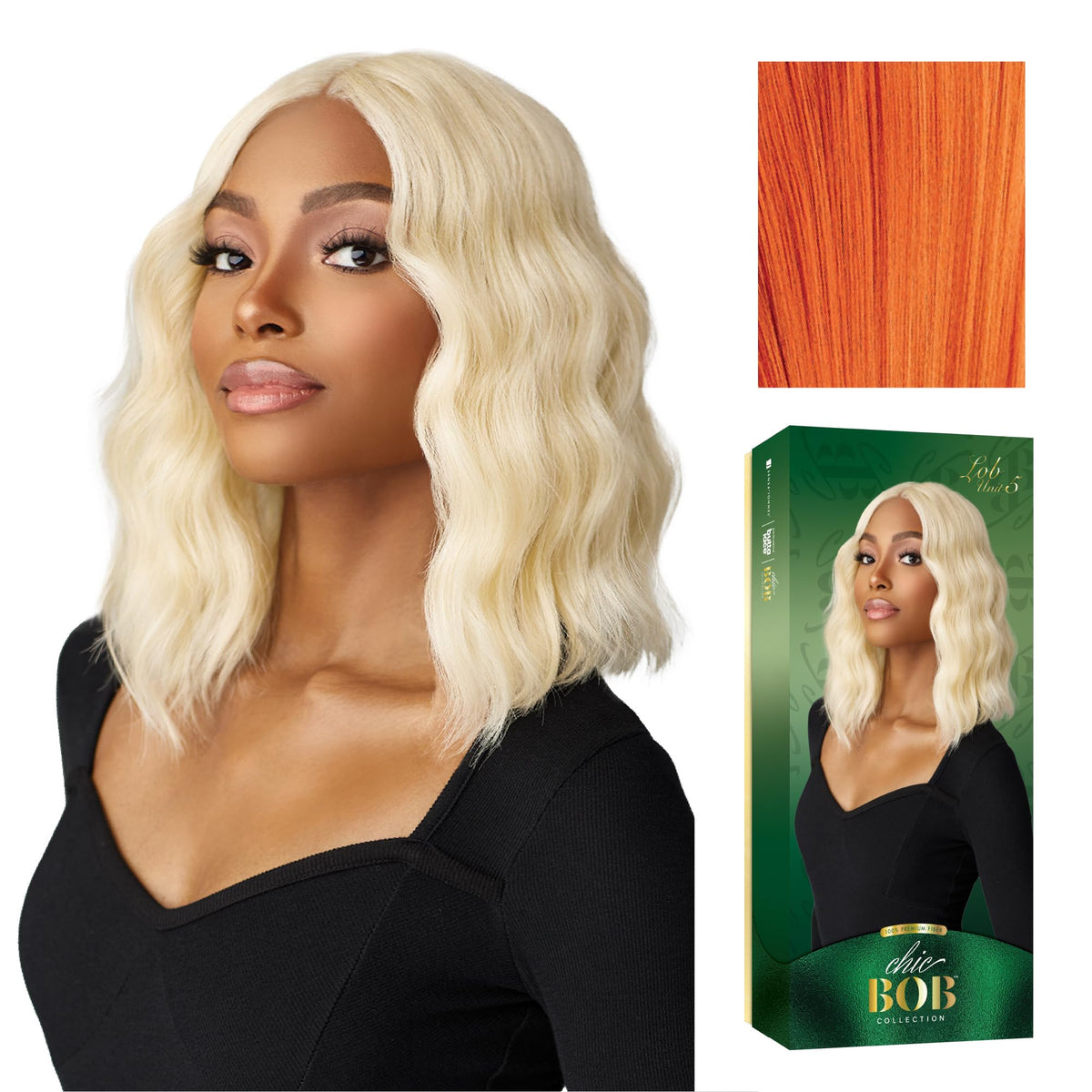 Sensationnel Chicbob Lace Frontwig-Lob Unit 5, GINGERCOPPER