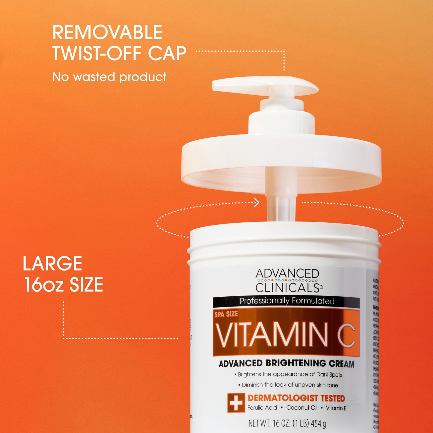 Advanced Clinicals Vitamin C Brightening Cream + Manuka Honey Body Lotion & Face Moisturizer 2pc Skincare Set For Women & Men | Body Butter Creams Beauty & Personal Care Advanced Clinicals