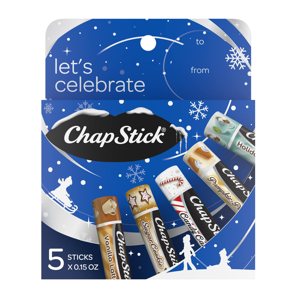 ChapStick Holiday Collection Holiday Lip Balm Variety Gift Box - 0.15 Oz (Pack of 5) Beauty & Personal Care ChapStick