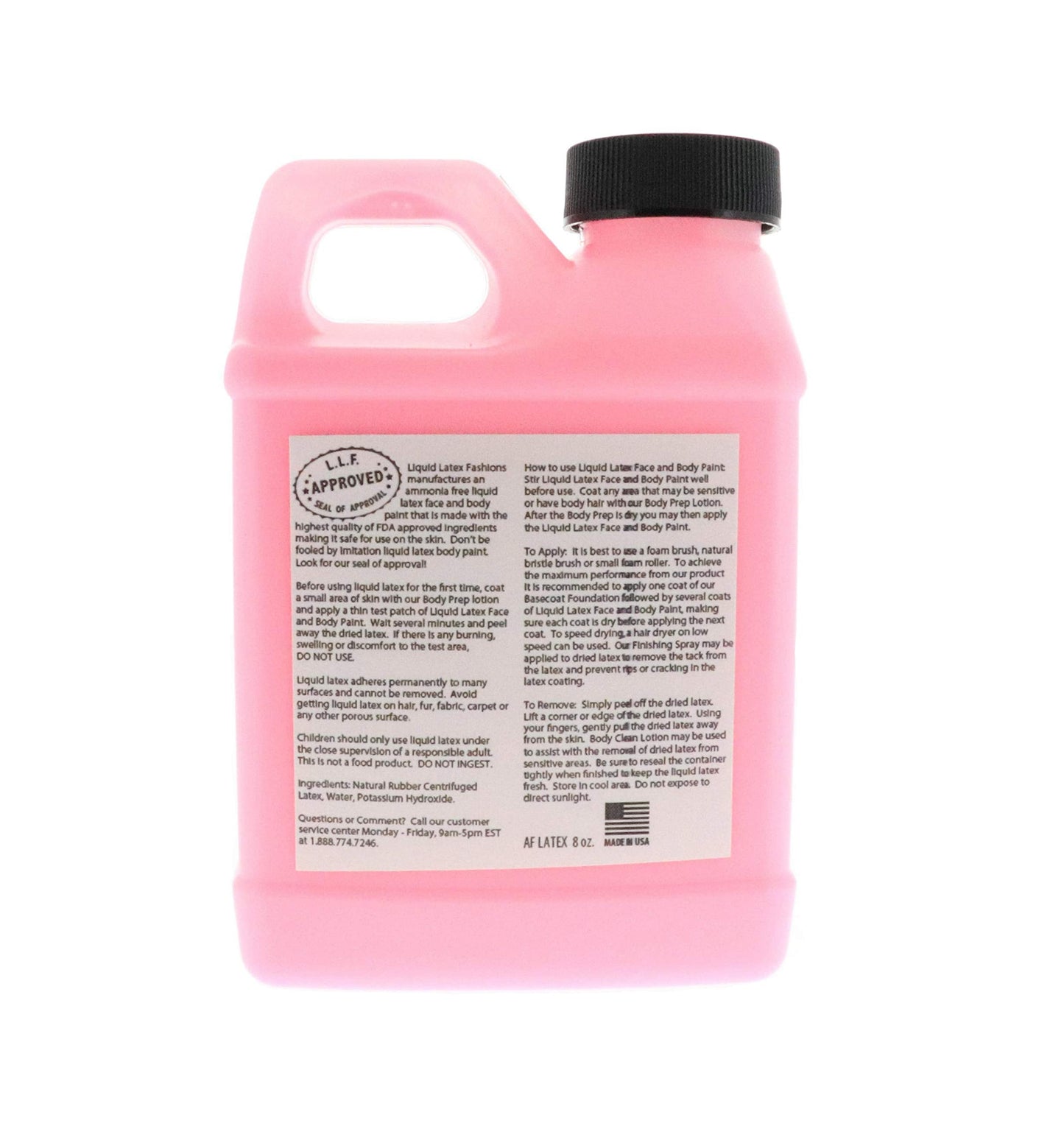 Fluorescent Pink 8 Oz - Liquid Latex Face and Body Paint, Black Light UV Reactive GLOW, Ammonia Free, Pink Panther, Cheshire Cat, Perfect Beauty & Personal Care Liquid Latex Fashions
