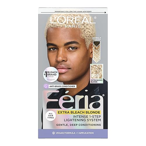 L'OrÃal Paris Feria Multi-Faceted Shimmering Permanent Hair Color, 205 Bleach Blonding (Extra Bleach Blonde), Pack of 1 kit Hair Dye Beauty & Personal Care L'Oreal Paris