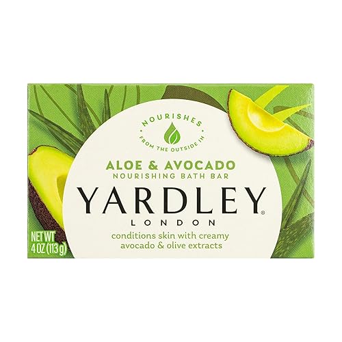 Yardley London Nourishing Bath Soap Bar Aloe & Avocado, Conditions Skin with Creamy Avocado & Olive Extracts, 4.0 oz Bath Bar, 1 Soap Bar Beauty & Personal Care Yardley