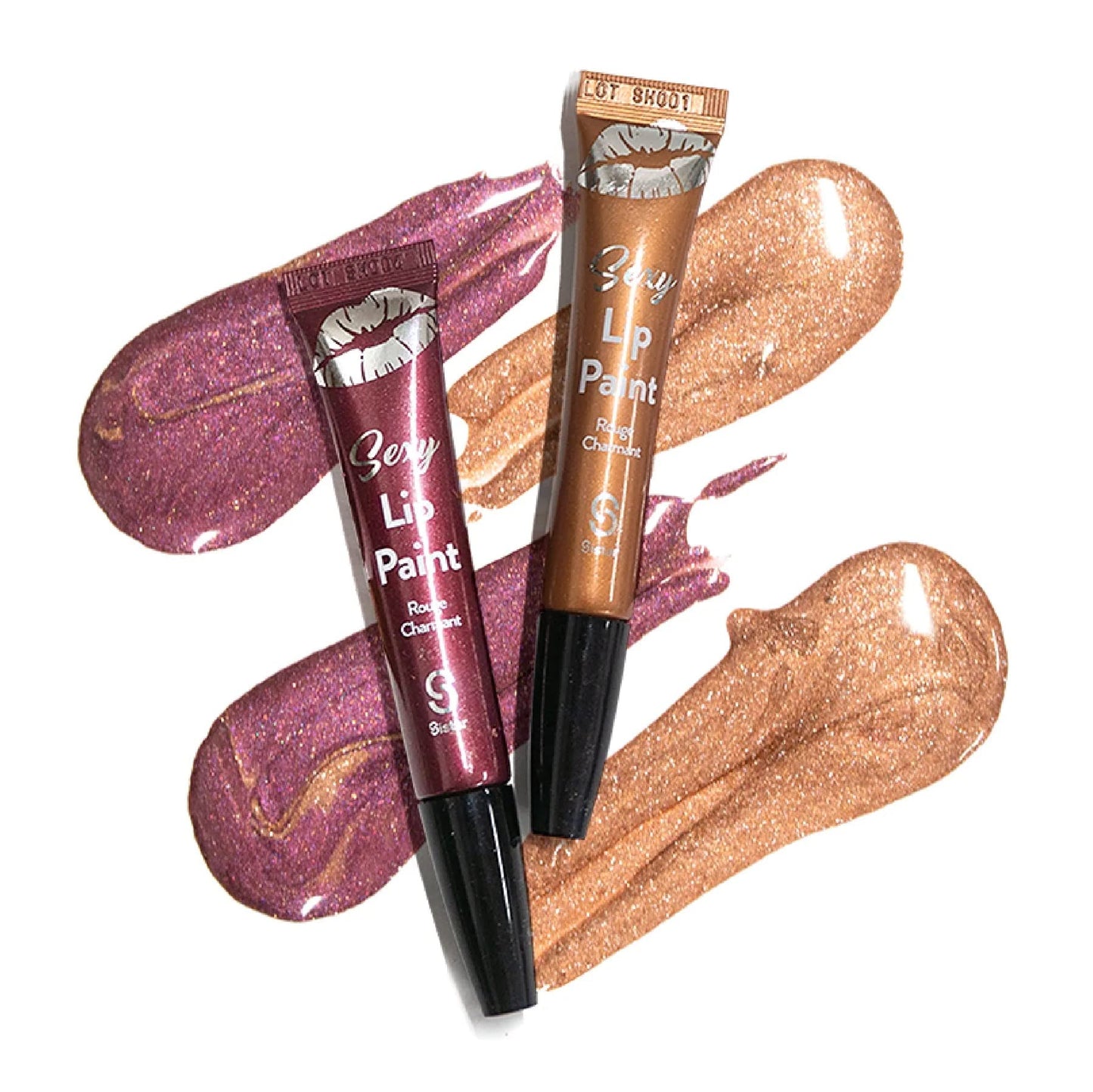 Sistar Sexy Lip Paint Metal Lip Gloss, Metallic Shimmer Lipstick, Long Lasting Waterproof Lip Tint Stain Glitter Shiny (Pink Pearl) Beauty & Personal Care Sistar