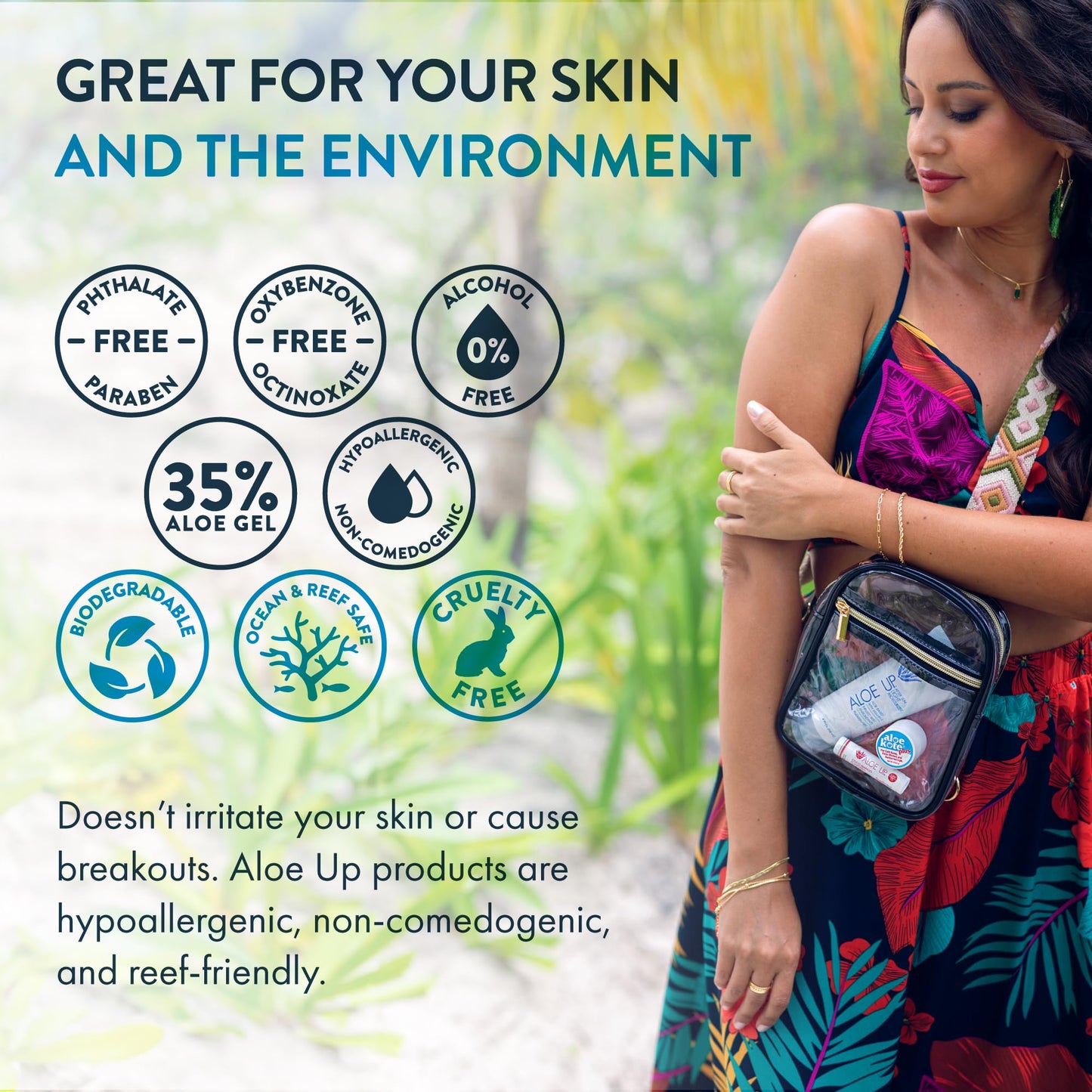 ALOE UP Spa Collection After Sun Light Moisturizer - Organic Hydrating After Sun Lotion With Aloe Vera Gel and Vitamin E - Reef Friendly - Mineral Oil Beauty & Personal Care ALOE UP