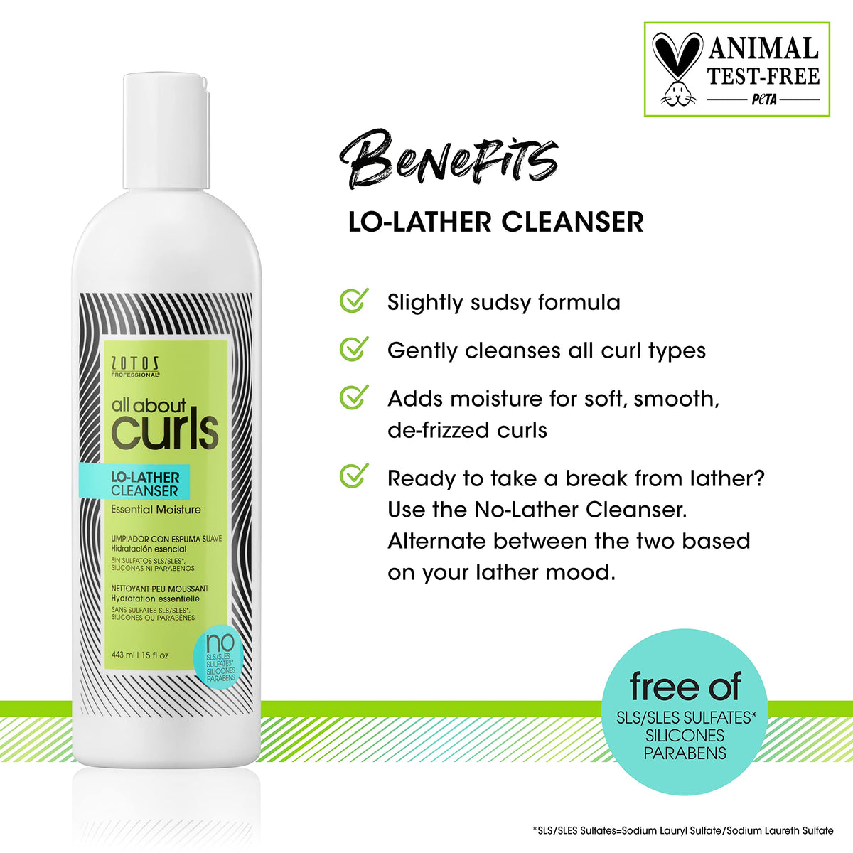 ALL ABOUT CURLS Lo-Lather Cleanser Shampoo | Essential Moisture | Gentle Cleansing | Slightly Sudsy | All Curly Hair Types | Cruelty Free | Sulfate Beauty & Personal Care ALL ABOUT CURLS