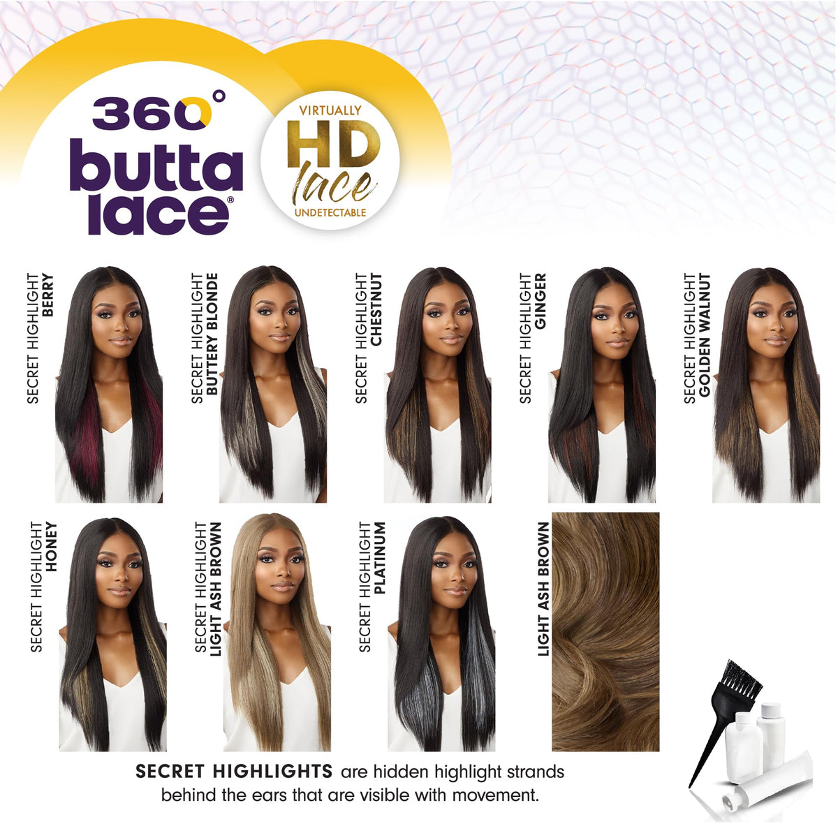 Sensationnel Butta 360 LaceWig-Unit 5, SH/BERRY