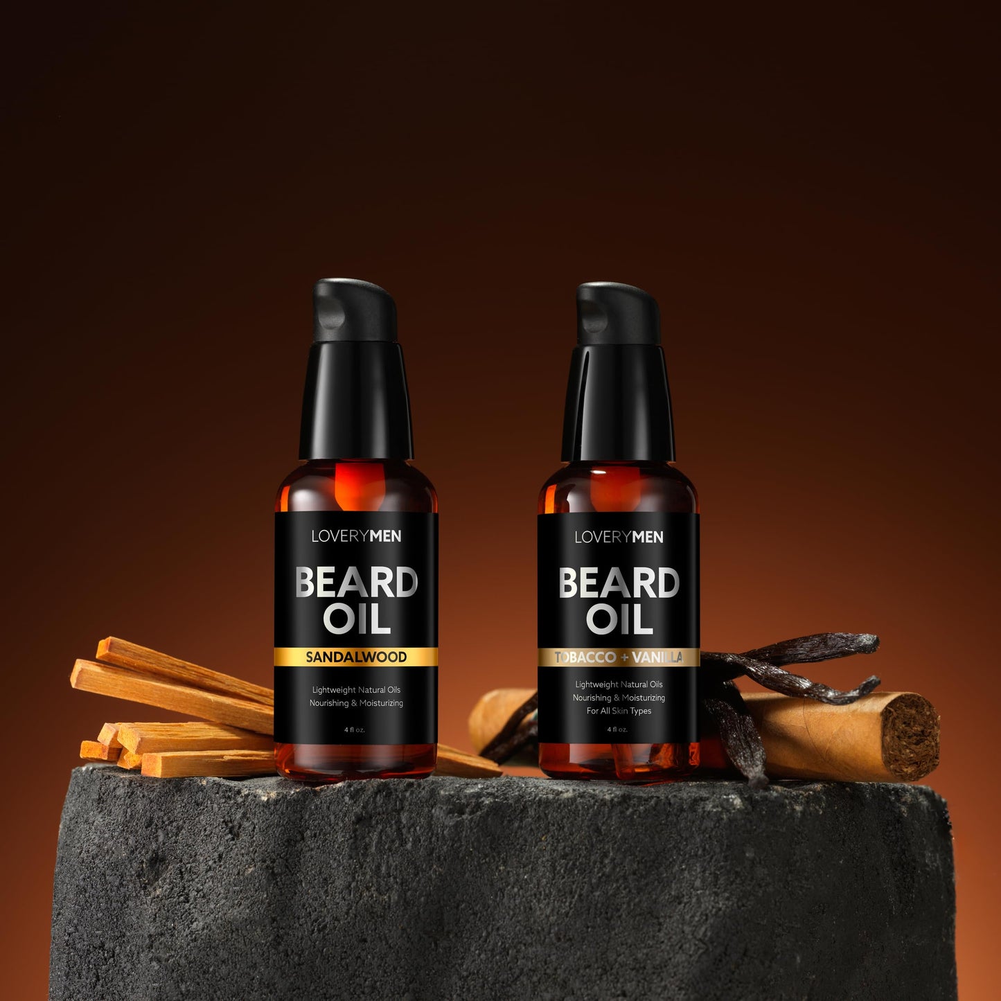 Deluxe Beard Oil for Men - Sandalwood, Tobacco Vanilla, Bergamot Sage, Cedar Pine, Unscented Fragrances, Natural Mens Beard Oil Kit With Argan Beauty and Personal Care LOVERY