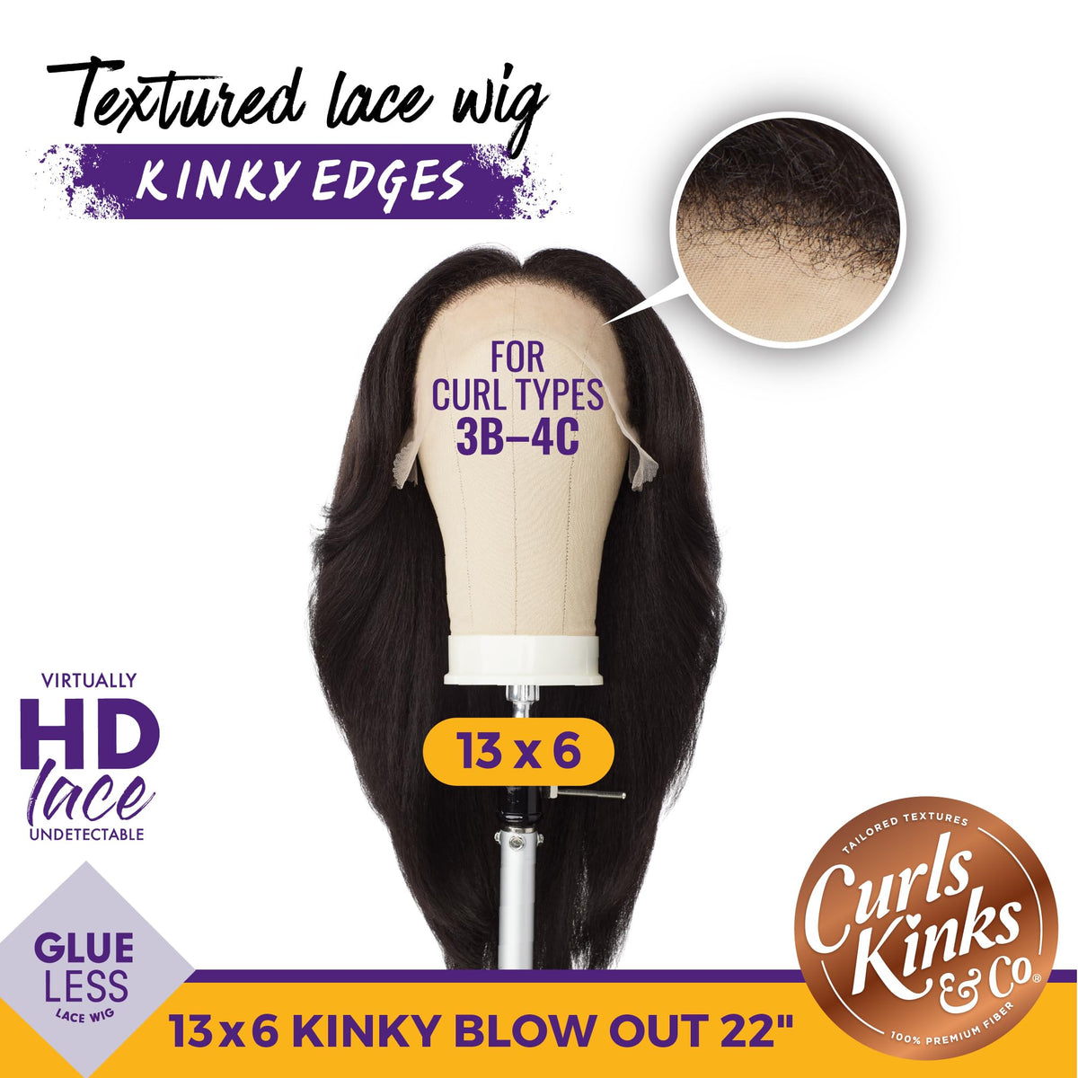 Sensationnel CKCO Kinkyedges Wig-Kinky Layered Blow Out 22, SH/BERRY