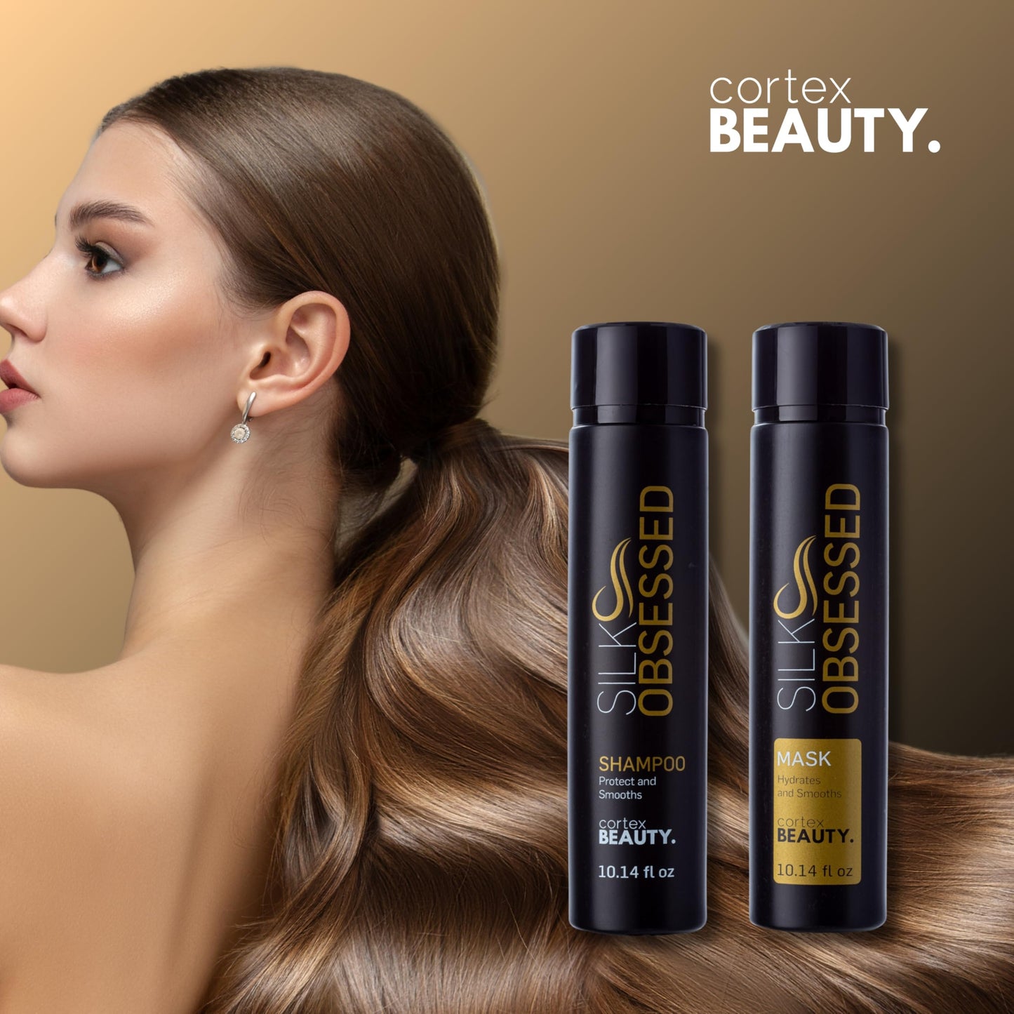 Silk Obsessed | Ultra Hydrating Shampoo & Mask Bundle | 10.14oz Beauty & Personal Care Cortex International