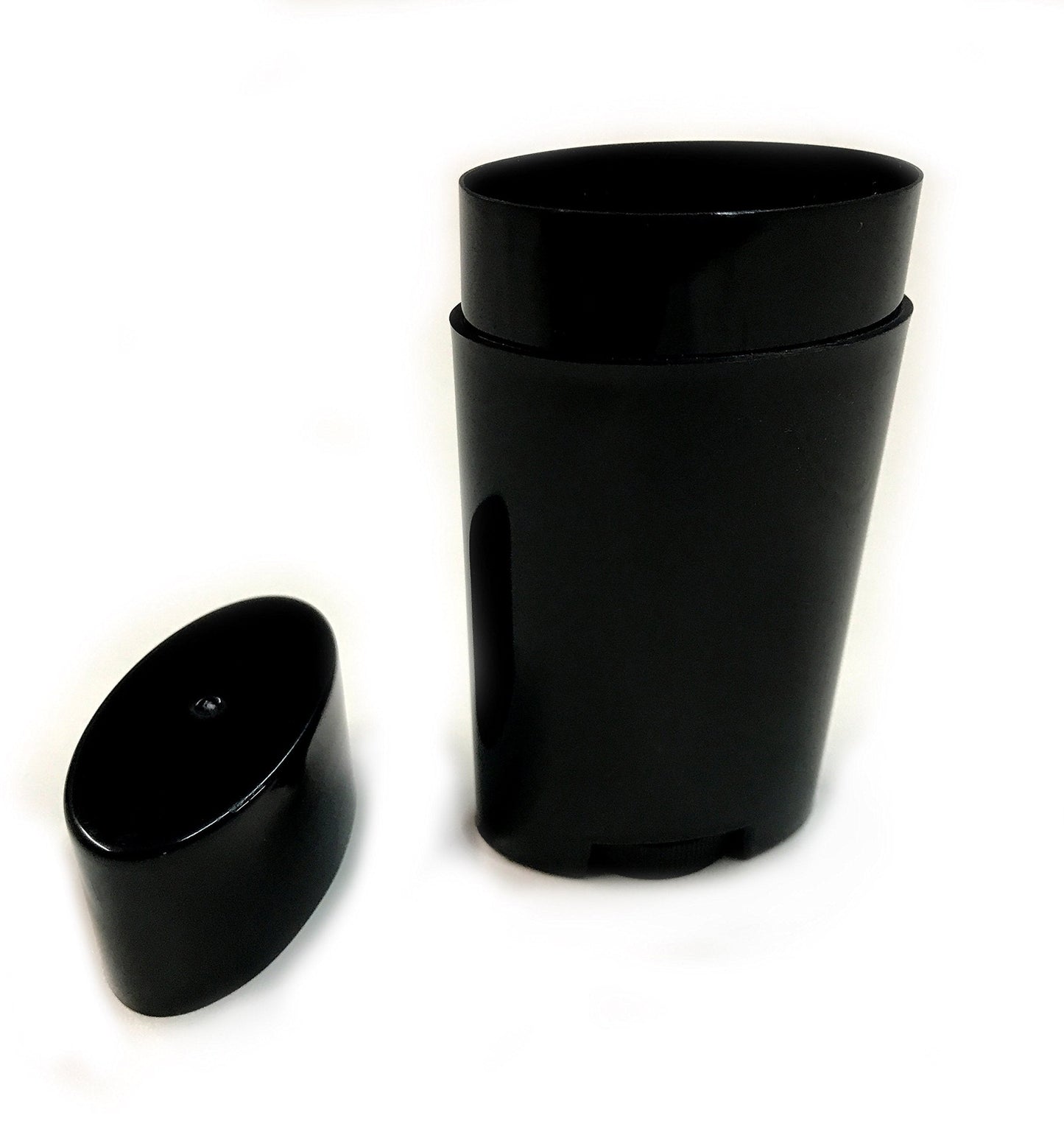 Empty Deodorant Containers - Twist-up, Recyclable, DIY Empty Deodorant OVAL Tubes, Top-Fill 2.5 OZ (Pack of 5, Black) Beauty and Personal Care DIY Deodorant Containers