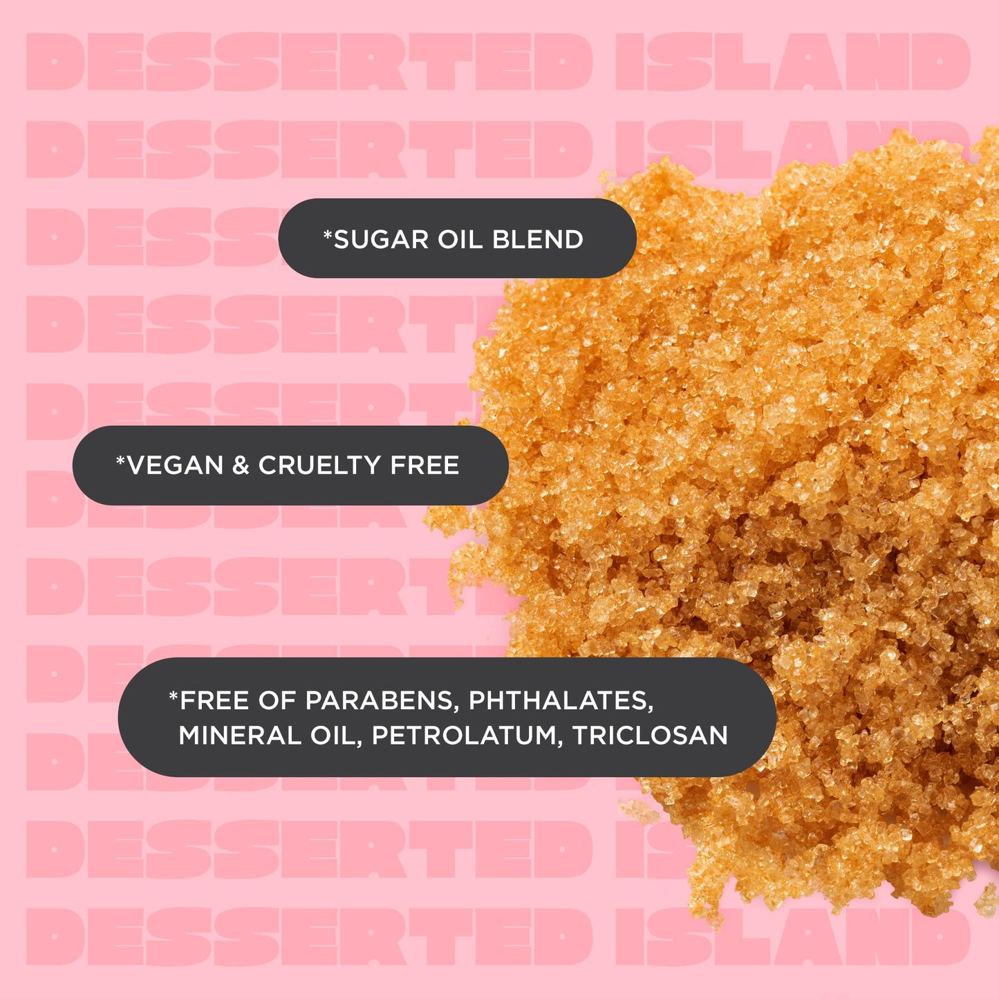 Cake Beauty Desserted Island Vegan Body Sugar Scrub - Shea Butter, Demerara Sugar & Coconut Oil - Gentle Exfoliating Hand, Leg, Foot & Body Sugar Soap Beauty & Personal Care Cake Beauty