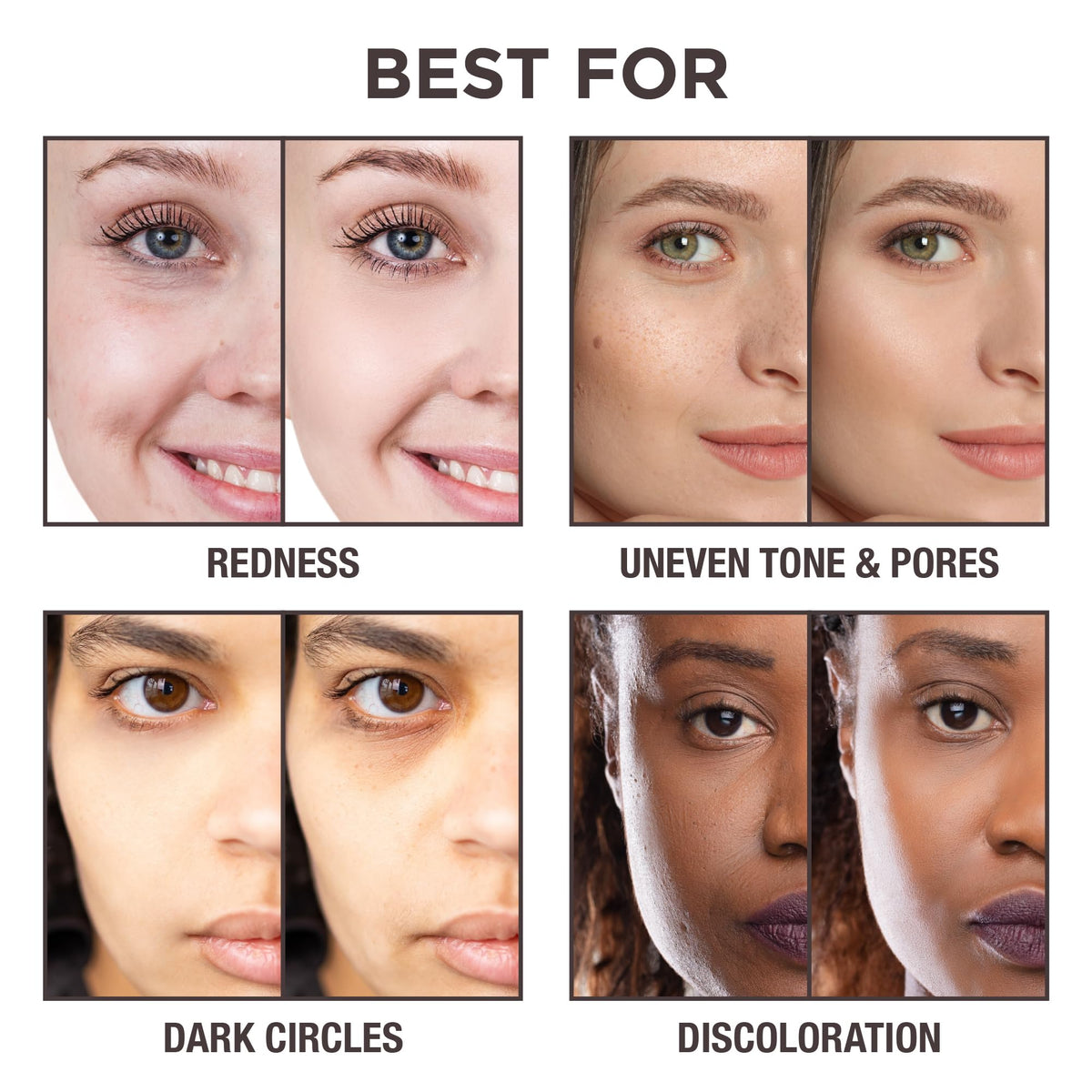 Ruby Kisses Under Eye Concealer, Full Coverage Makeup for Dark Circles, Redness, Hyperpigmentation, Blemishes, Moisturizing Satin Finish Formula With
