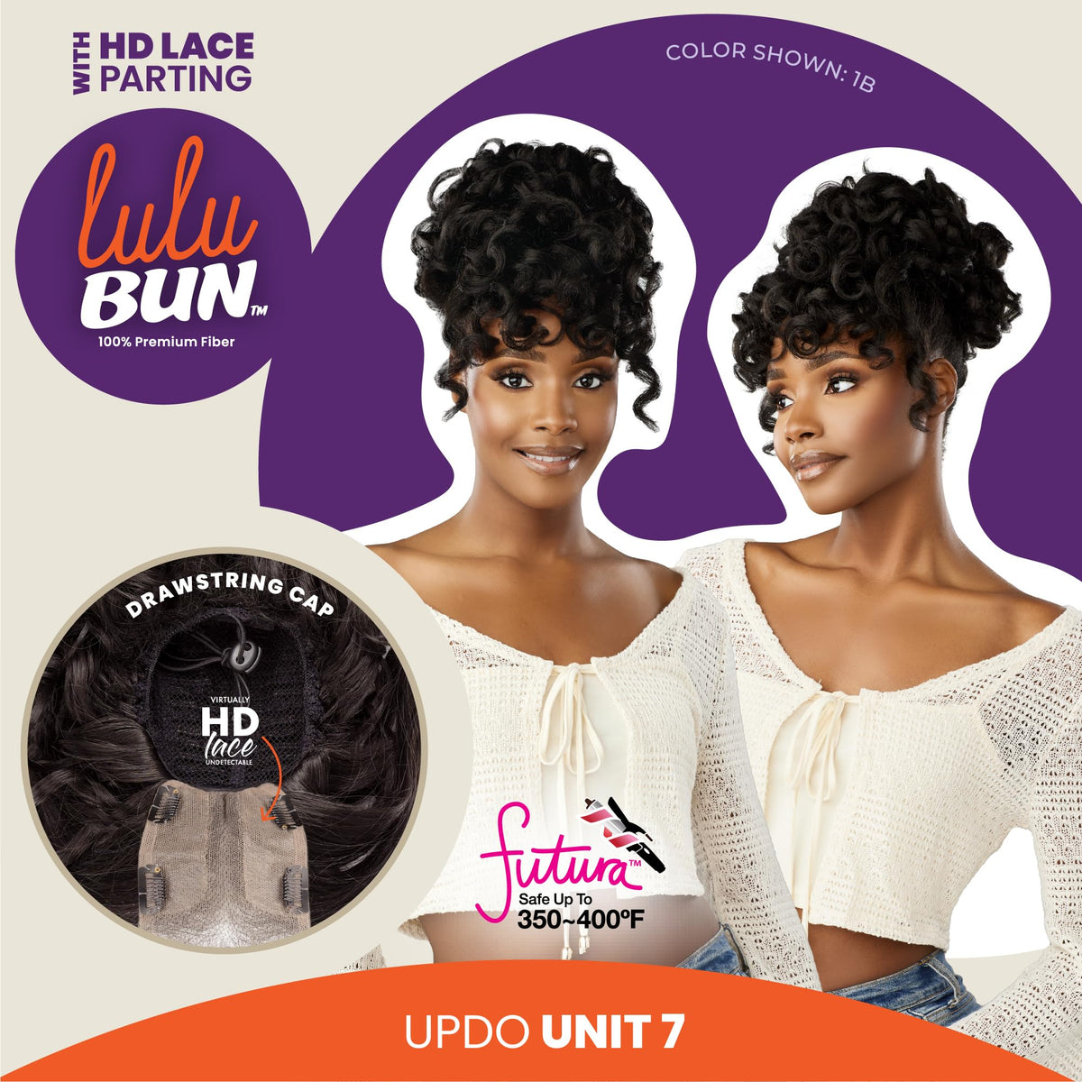 Sensationnel Lulu Bun Updo Hairextensions-Unit 7,F1B/30