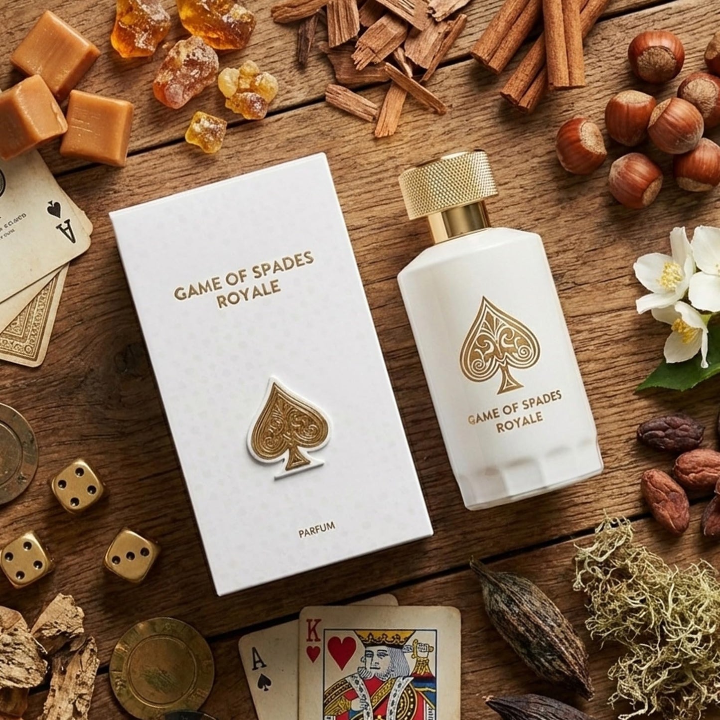 Jo Milano Game of Spades Royale Parfum Spray | 3.4 oz (100ml) | Oud Wood, Amber, Musk, Floral, Caramel Scent | Long Lasting Fragrance for Men and Beauty & Personal Care Jo Milano