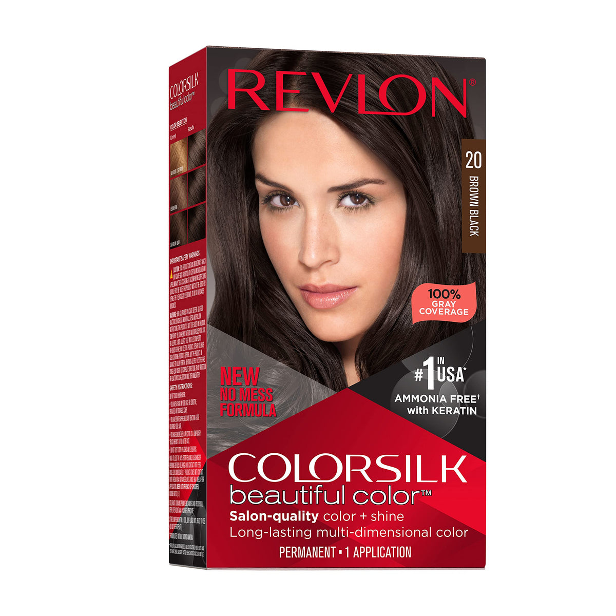 Revlon Colorsilk Beautiful Color Permanent Hair Color, Long-Lasting High-Definition Color, Shine & Silky Softness with 100% Gray Coverage, Ammonia Beauty & Personal Care REVLON