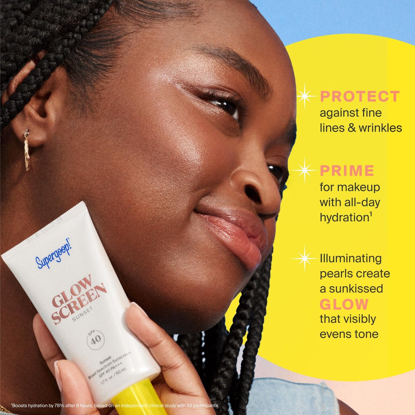 Supergoop! Glowscreen SPF 40, Sunrise (Champagne Glow) - 1.7 fl oz - Glowy Primer + Broad Spectrum Tinted Sunscreen - Helps Filter Blue Light Beauty & Personal Care Supergoop!