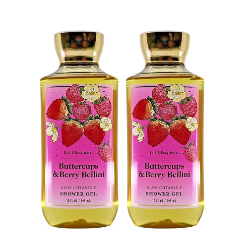 Bath & Body Works Shower Gel, Gift Set of 2, 10oz Each (Buttercups Berry Bellini) Beauty & Personal Care Bath & Body Works