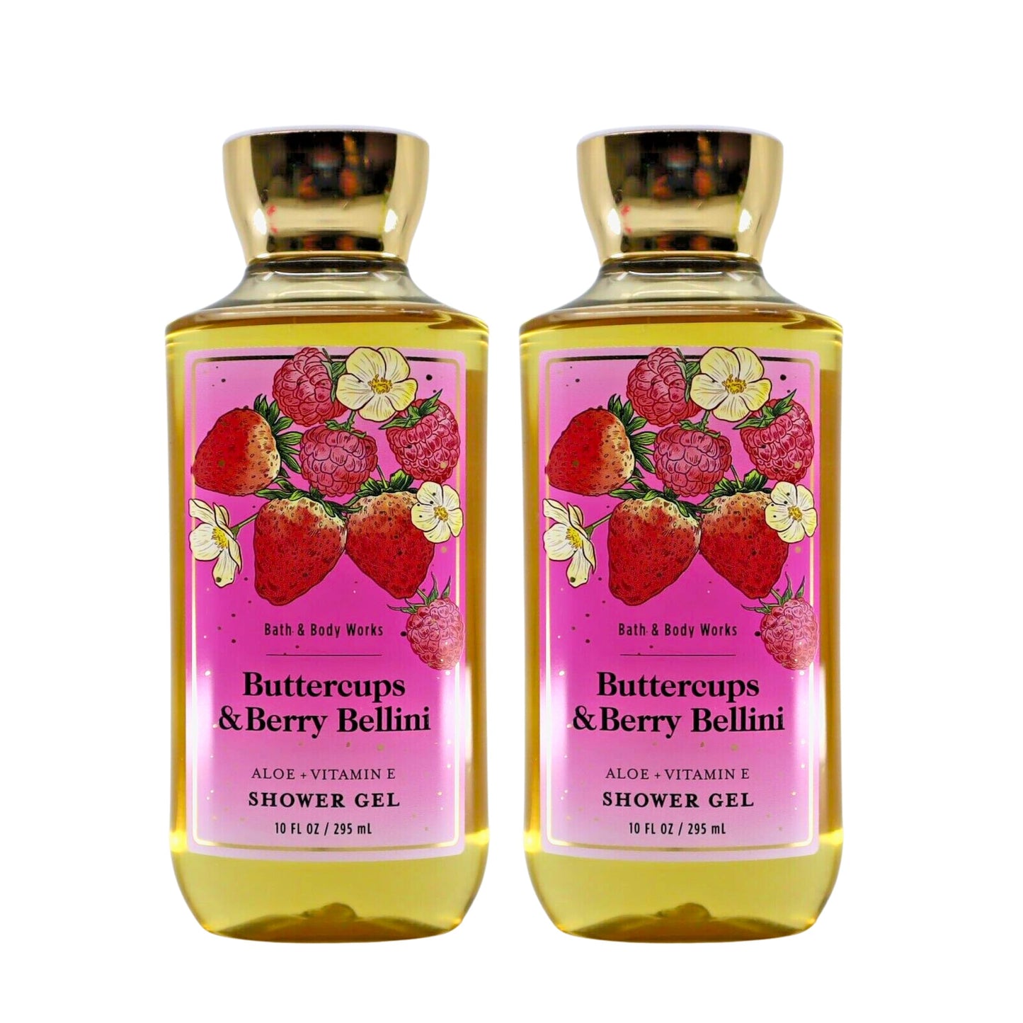 Bath & Body Works Shower Gel, Gift Set of 2, 10oz Each (Buttercups Berry Bellini) Beauty & Personal Care Bath & Body Works