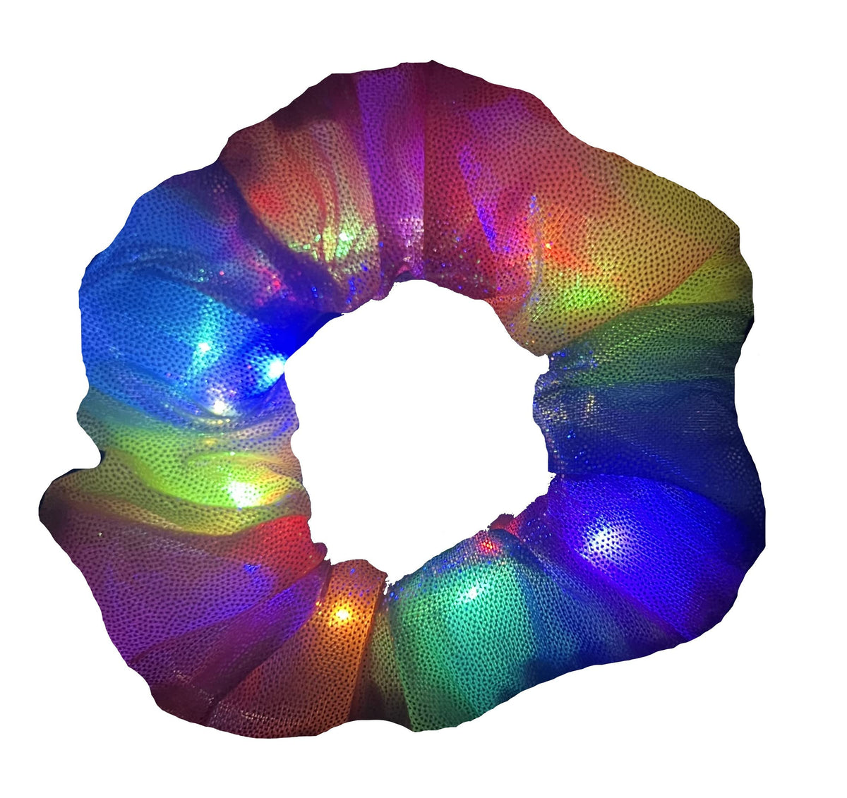 Light Up LED Scrunchie (rainbow)