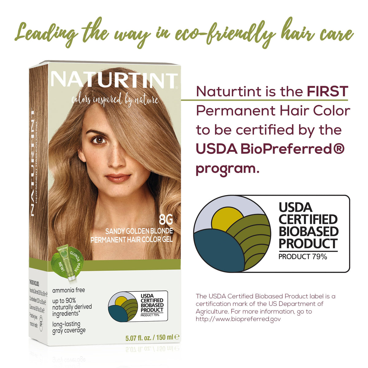 Naturtint 8G Sandy Golden Blonde Permanent Hair Color (Pack of 1), Ammonia Free, Vegan, Cruelty Free, up to 100% Gray Coverage, Long Lasting Results Beauty & Personal Care Naturtint