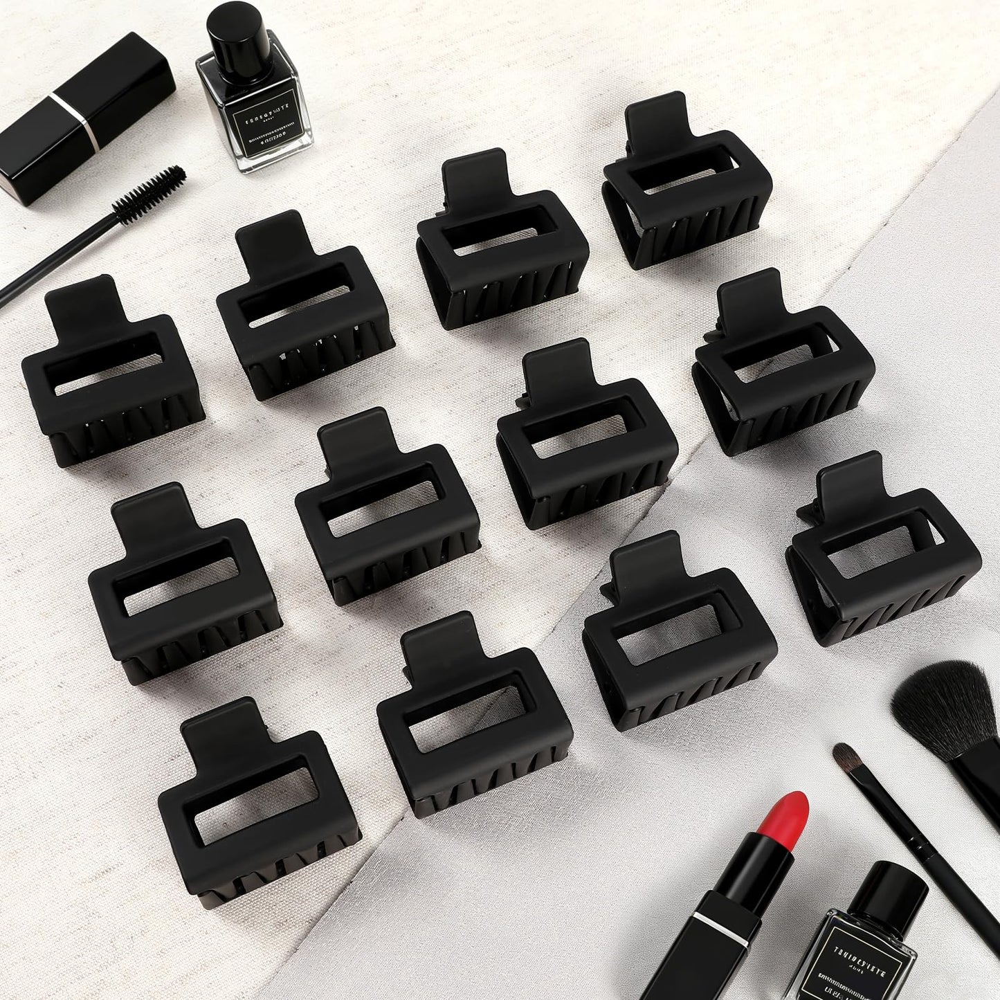 Sisiaipu 2 Inch Medium Claw Clips 12 Pcs - Matte Nonslip Acrylic Square Banana Jaw Clips for Thin Hair, Bulk Hair Accessories for Women and Girls Beauty and Personal Care Sisiaipu