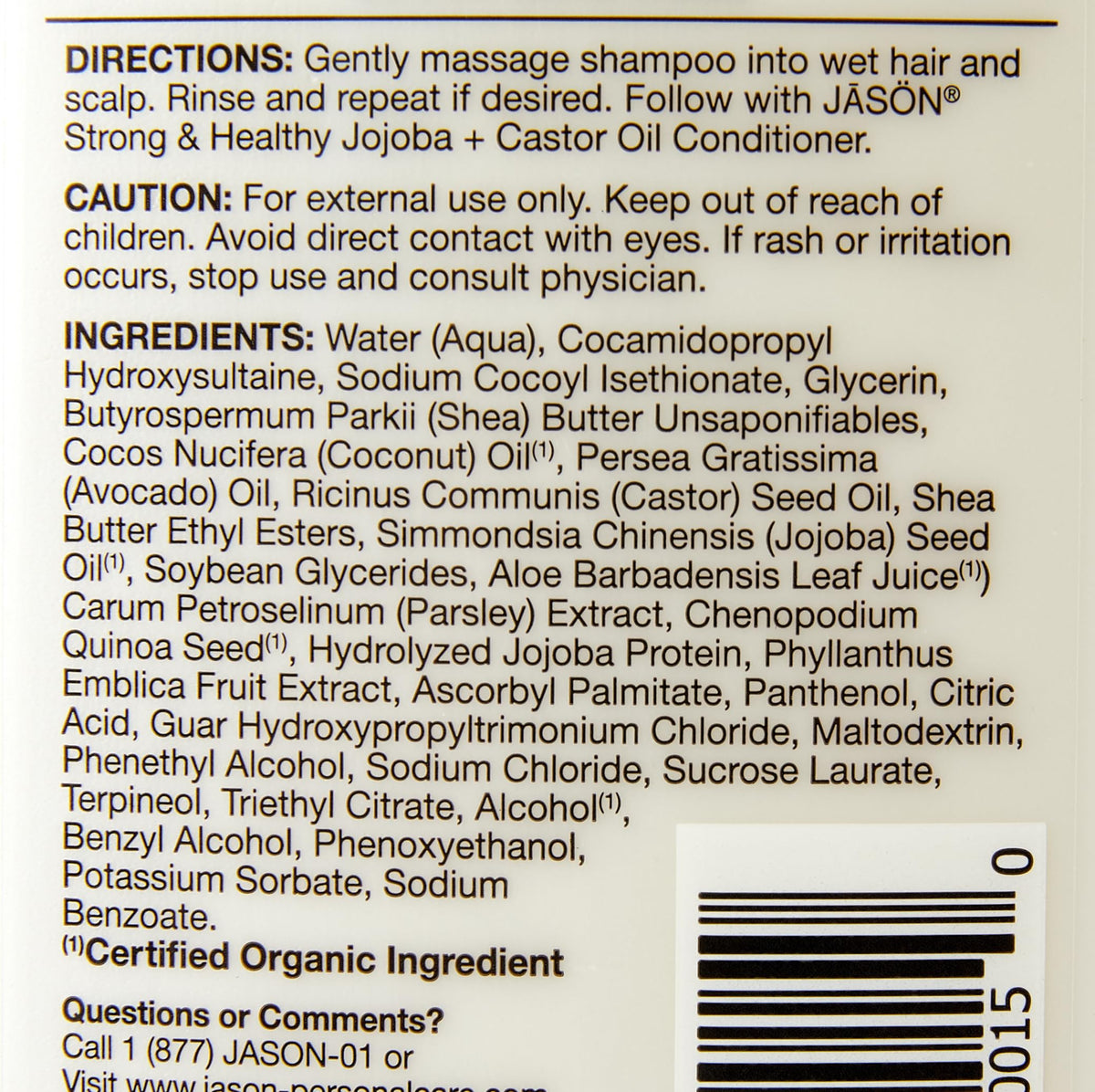 Jason Shampoo Jojoba Beauty & Personal Care JASON