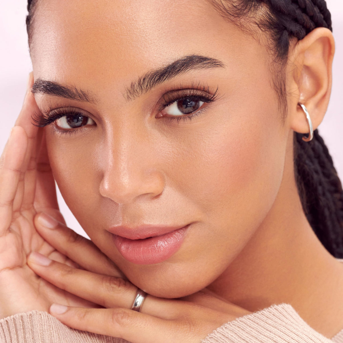 Kiss The New Natural, False Eyelashes, 'Wide Slacks', 12mm, Includes 4 Pairs Of Lashes, Easy to Apply, Reusable Lash Clusters