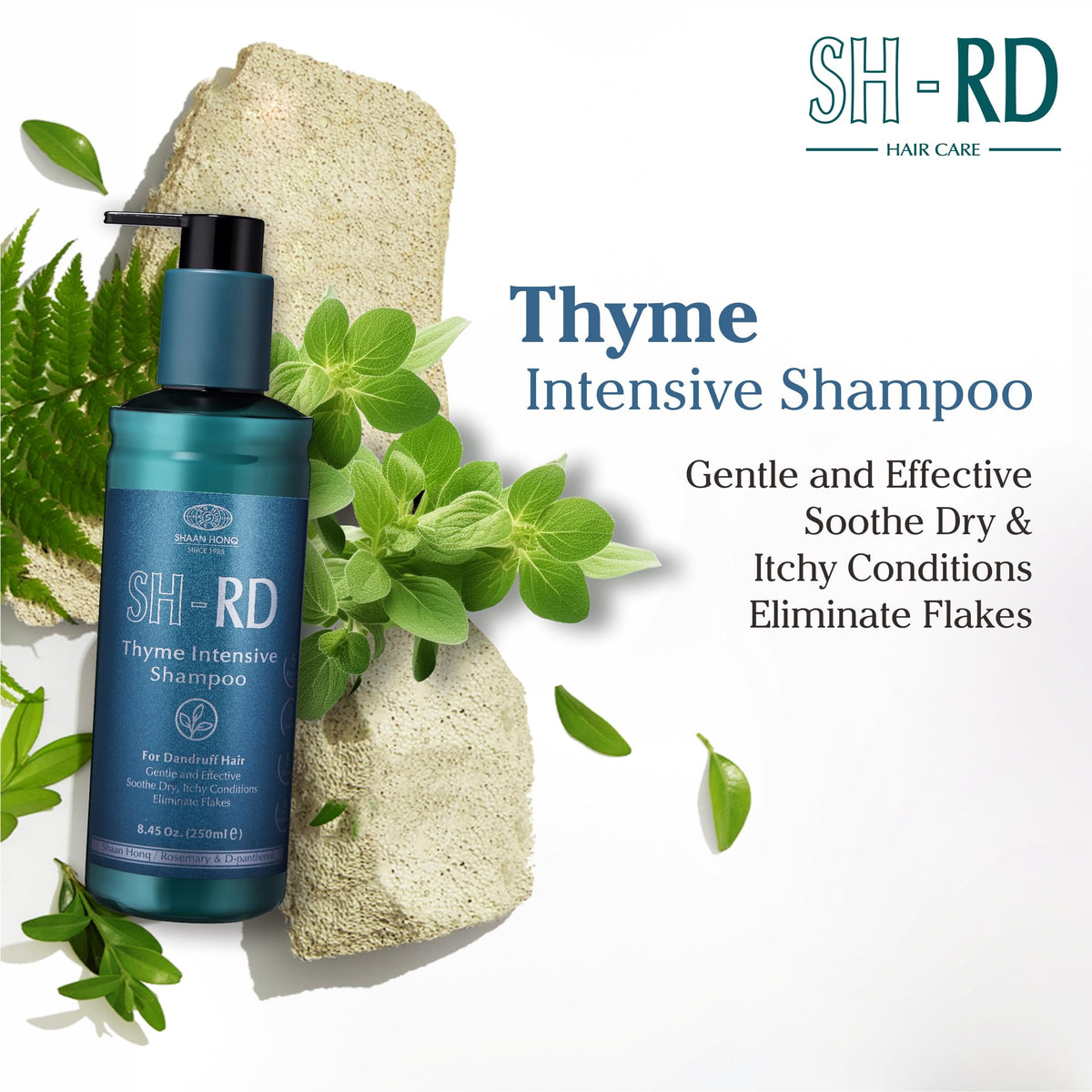 SH-RD Thyme Intensive Shampoo for Itchy Scalp and Dandruff Relief | 1% Zinc Pyrithione Added | Soothing, Rebalancing Scalp Condition - 3.38oz/100ml