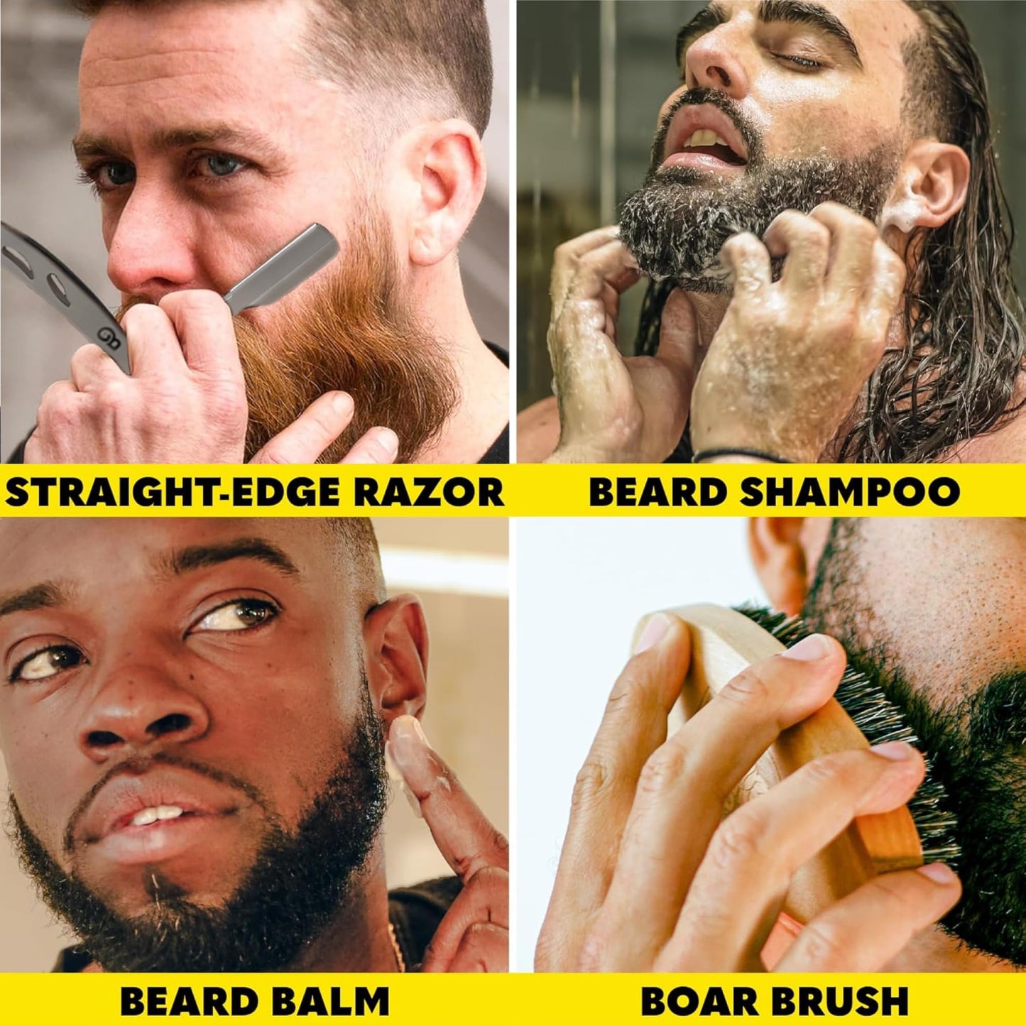 Beard Club Mens Grooming Kit & Beard Trimmer for Men - Professional Cordless Electric Hair & Moustache Trimmer, Straight Razor, Shampoo, Balm, Brush Beauty and Personal Care The Beard Club