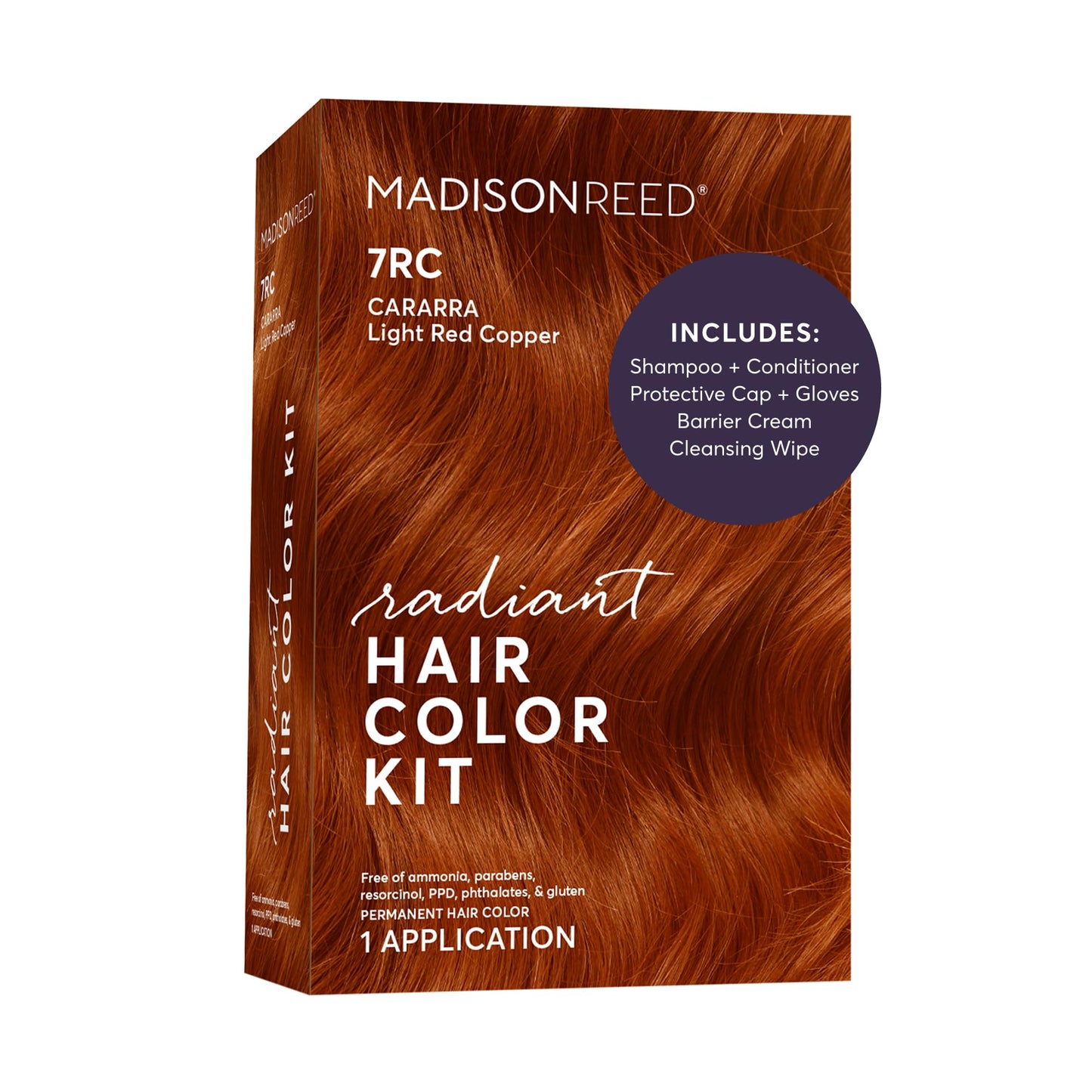 Madison Reed Radiant Hair Color Kit - 7RC Light Ginger Red with Copper Tones (Carrara Crimson), Vivid Permanent Hair Dye for Bold Color & Maximum Beauty & Personal Care Madison Reed