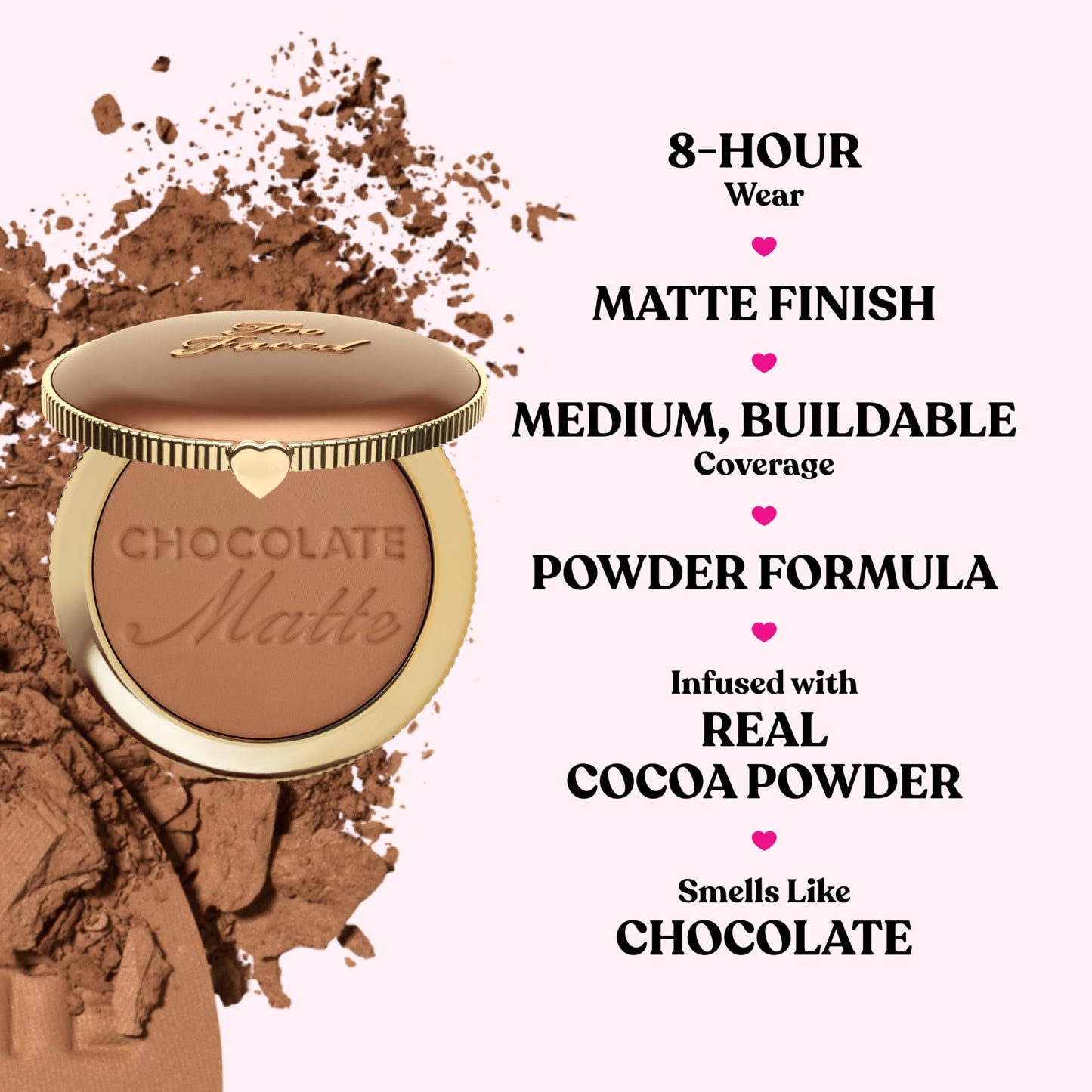 Too Faced Chocolate Soleil Matte Bronzer | Long Lasting + Cruelty Free with a Matte Finish, 0.28 Ounce, Chocolate Soleil Beauty & Personal Care Too Faced