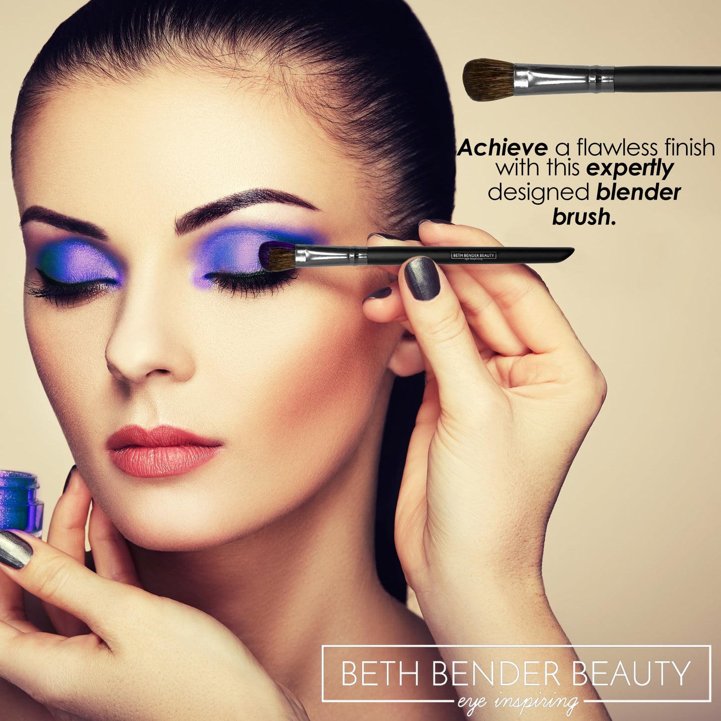 Beth Bender Beauty Pro All Over Eye Shader and Fluff Brush - Makeup Brush for Eye Makeup Beauty & Personal Care Beth Bender Beauty