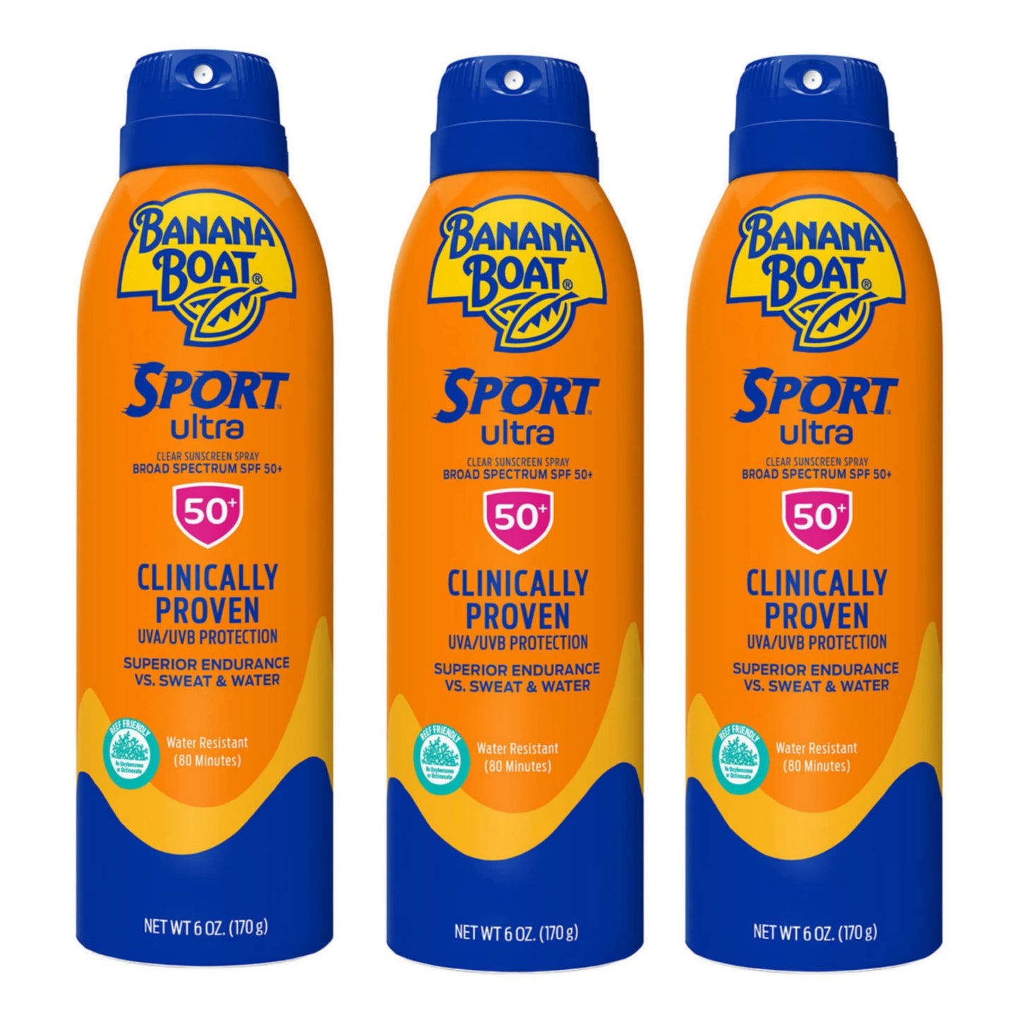Banana Boat Ultra Sport UltraMist, SPF 50, 6 Ounce (Pack of 3) Beauty & Personal Care Banana Boat