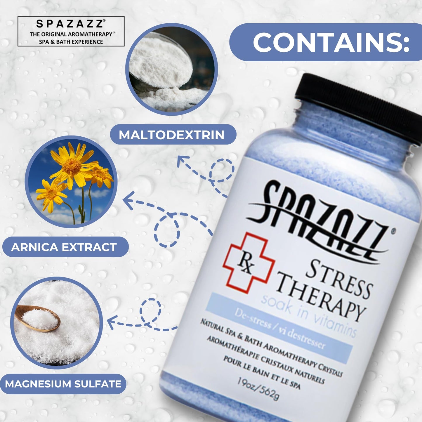 Spazazz Aromatherapy Spa and Bath Crystals 2Pk - Detox/Stress Therapy Beauty and Personal Care Spazazz