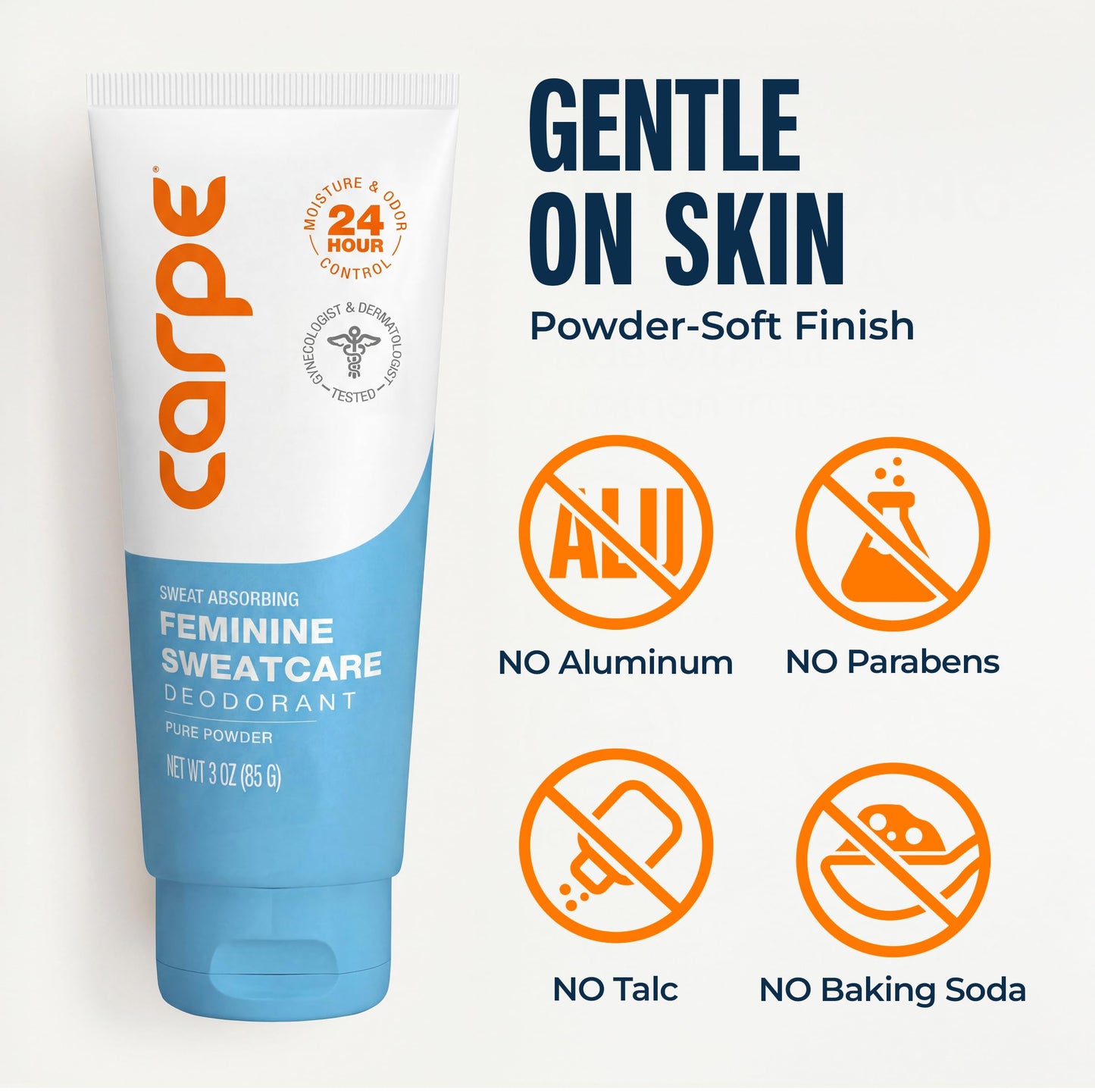 Carpe Feminine Sweatcare Intimate Deodorant - pH Balanced, 24Hr Moisture & Odor Control Whole Body Deodorant for Women - Gynecologist Tested & Safe Beauty and Personal Care Carpe