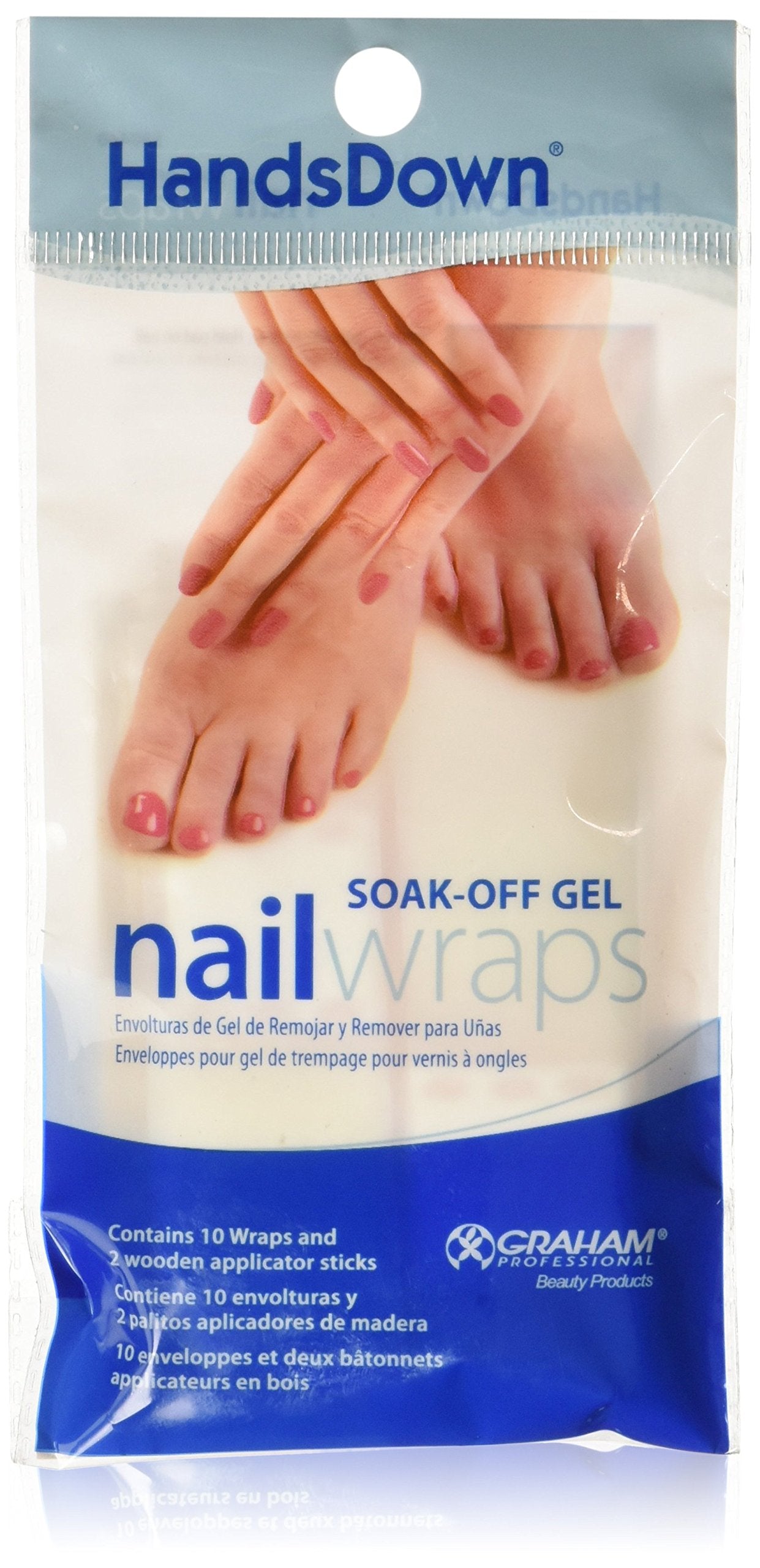 Graham Hands Down Nail Soak Off Gel Wraps, 10 Count Beauty & Personal Care Graham