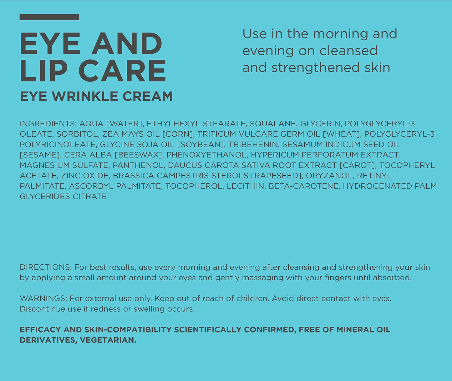 ANNEMARIE BÖRLIND - Eye Wrinkle Cream - Natural Vitamin C + E Anti Aging Eye Cream for Smoothed, Brighter, and Plump Skin With New Elasticity - 0.67 Beauty & Personal Care ANNEMARIE BÖRLIND