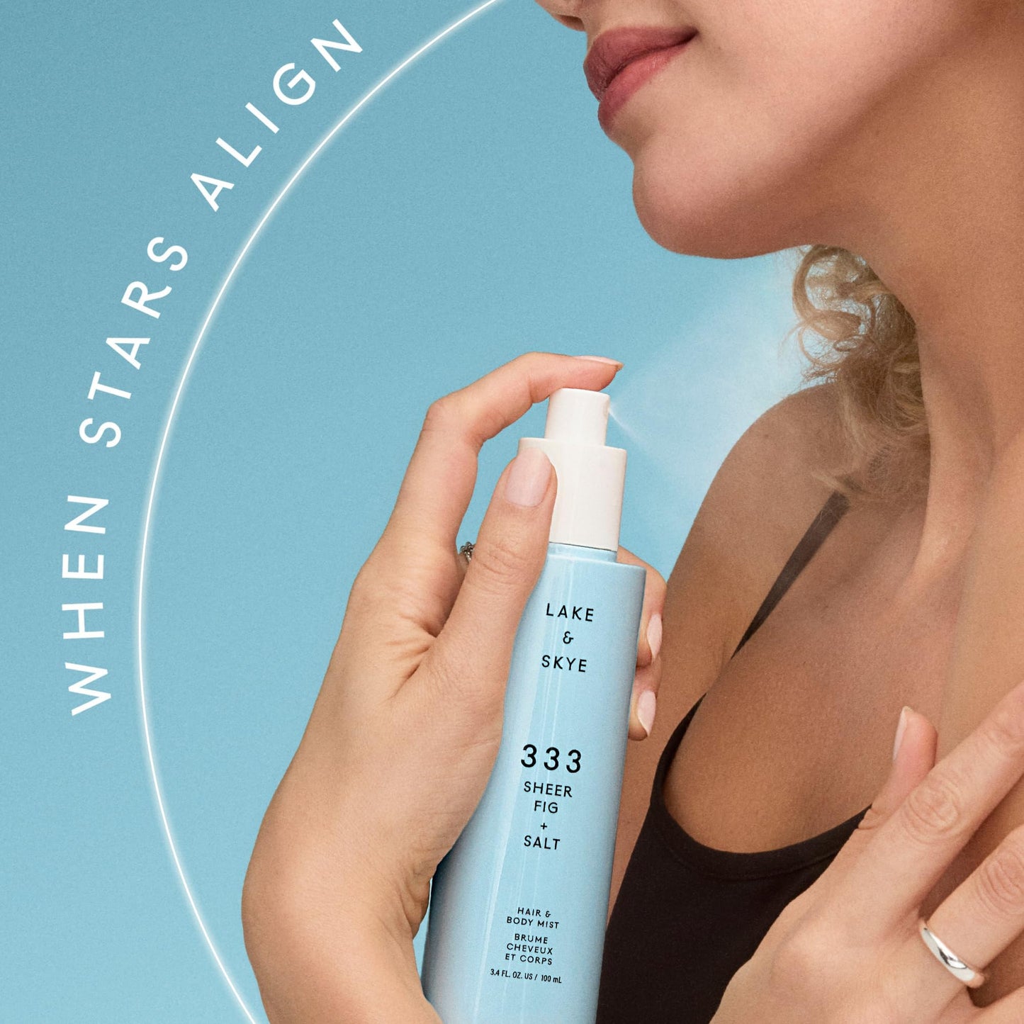 Lake & Skye 333 Sheer Fig + Salt Hair & Body Mini Mist - Travel Size, Hydrating, Fruity, Woody - 1 fl oz Beauty & Personal Care Lake & Skye