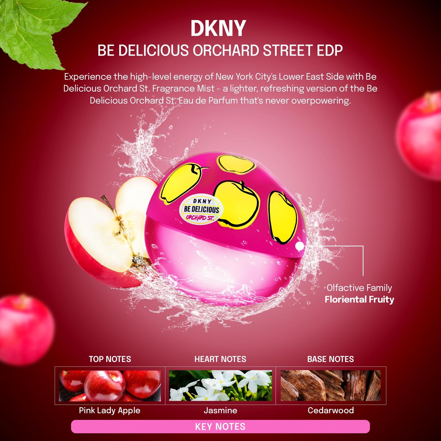 DKNY Be Delicious Orchard St. Eau de Parfum Perfume Spray For Women, 1.0 Fl. Oz. Beauty & Personal Care DKNY