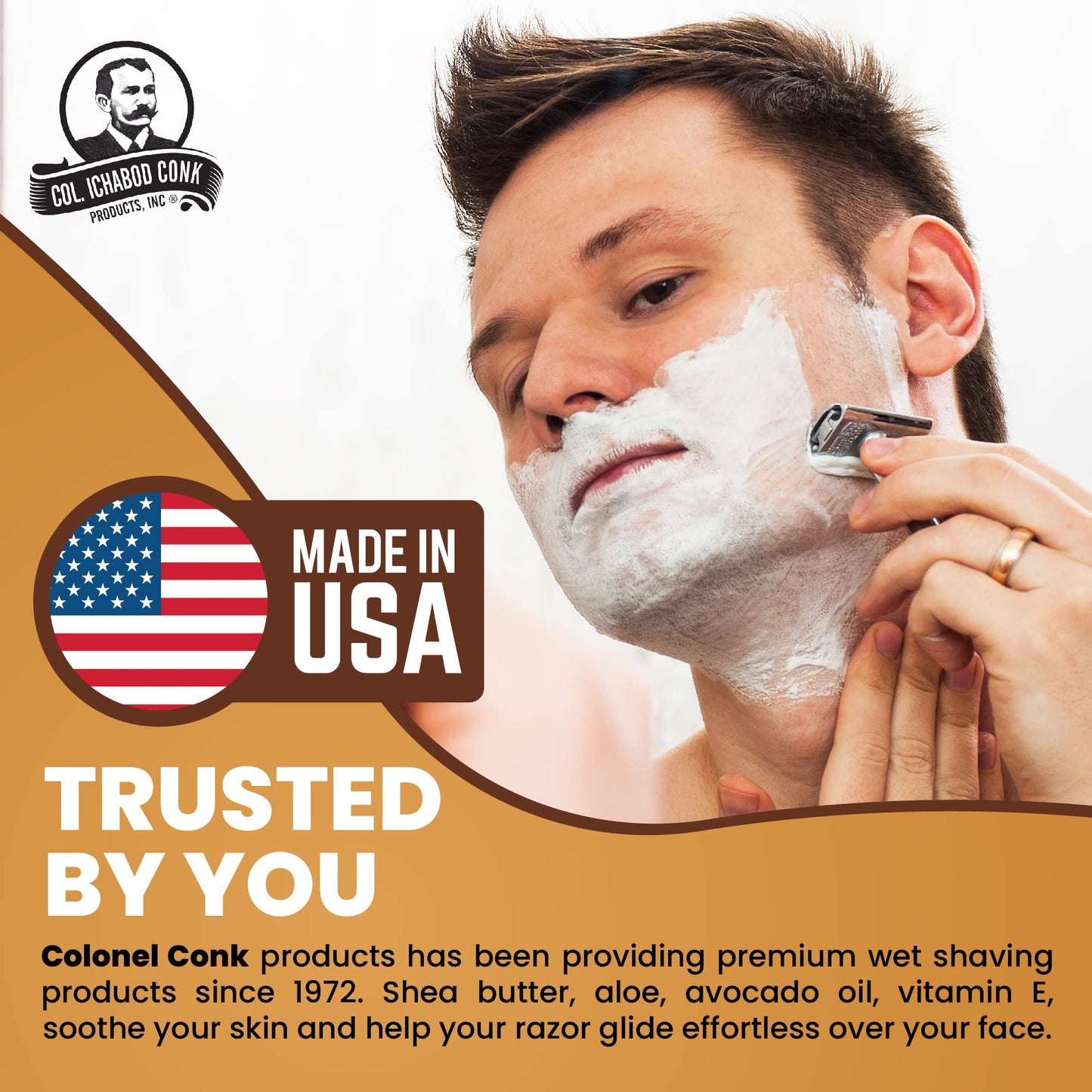 COL CONK ALMOND SHAVE SOAP Beauty and Personal Care Colonel Conk