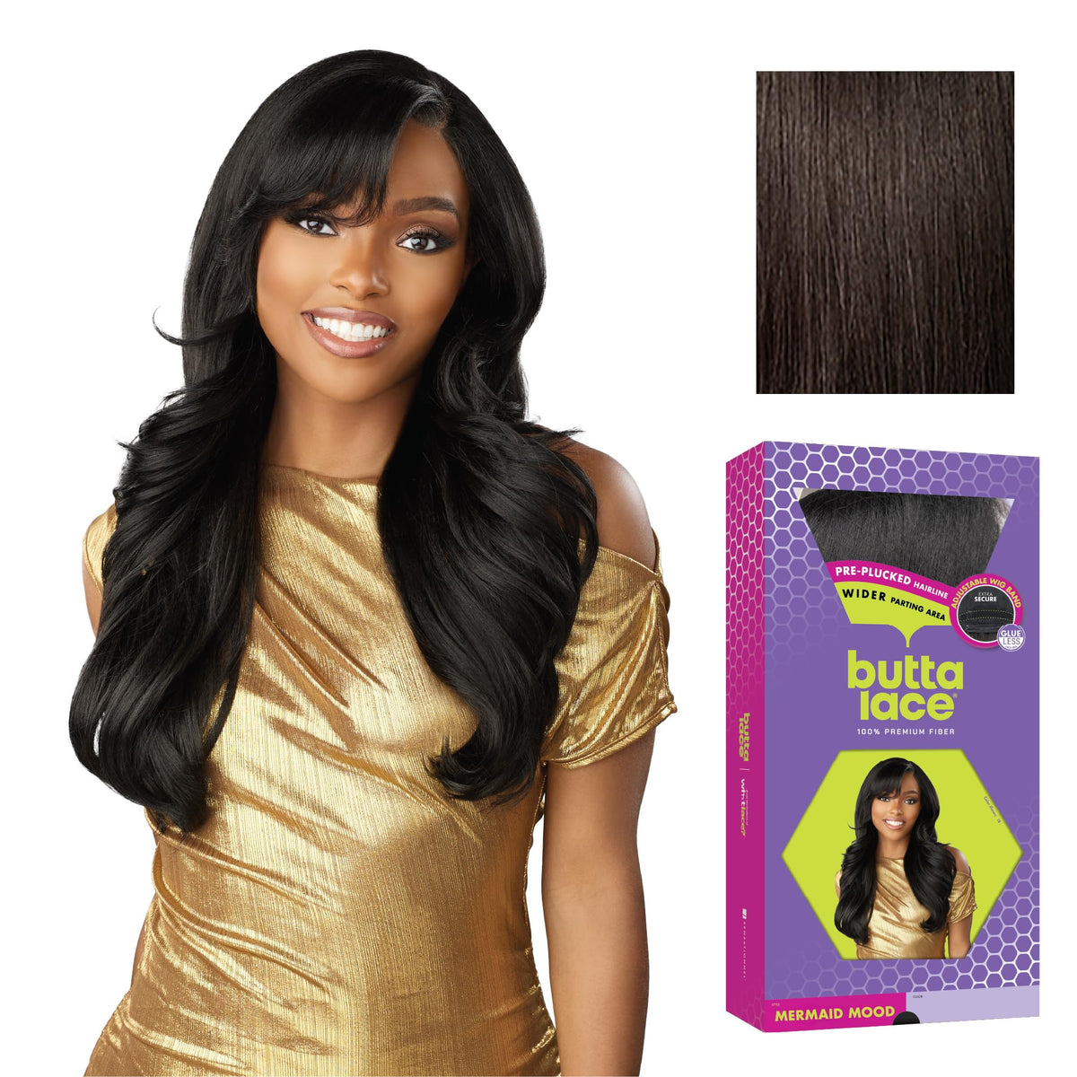 Sensationnel Butta LaceWig-Mermaid Mood, 2 DARKBROWN
