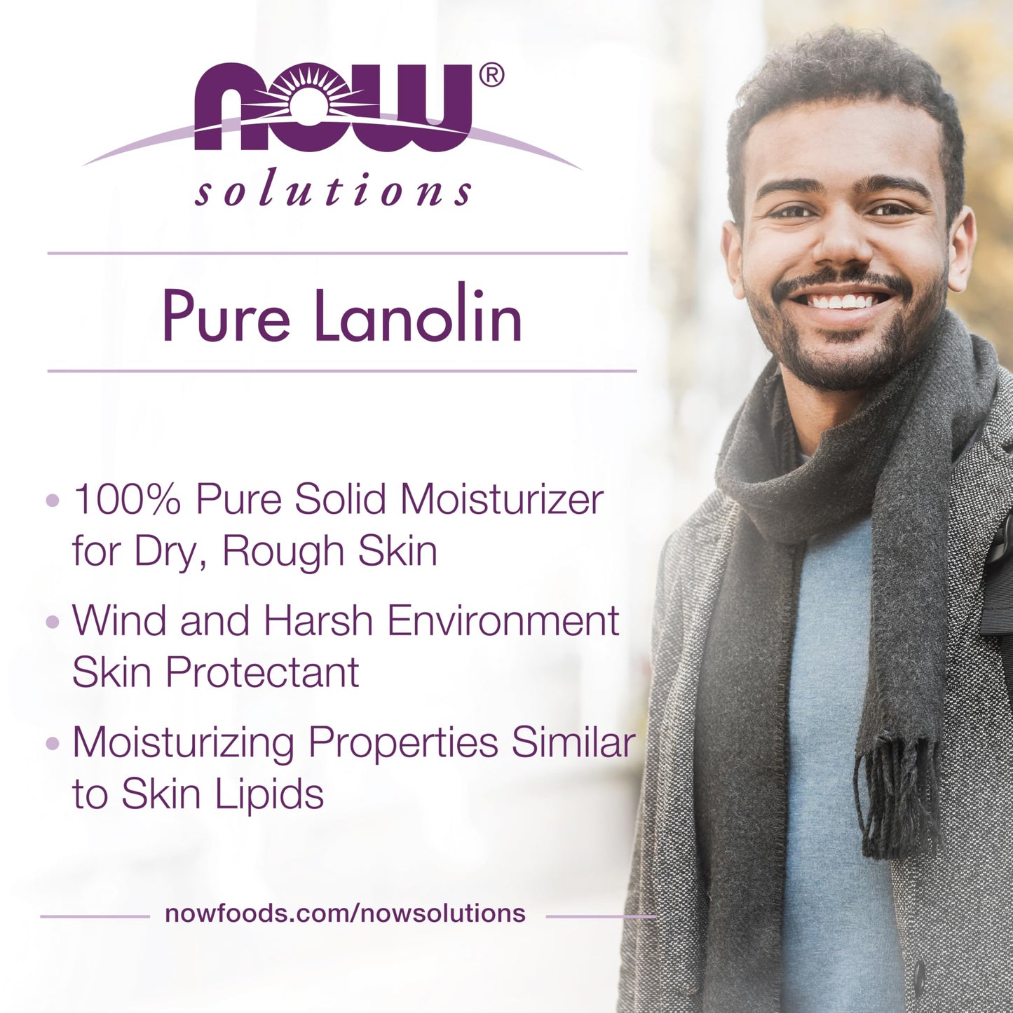 NOW Solutions, Pure Lanolin, Wind and Harsh Environment Skin Protectant, Thick Jelly, For Rough Dry Skin, 7-Ounce Beauty & Personal Care NOW Foods