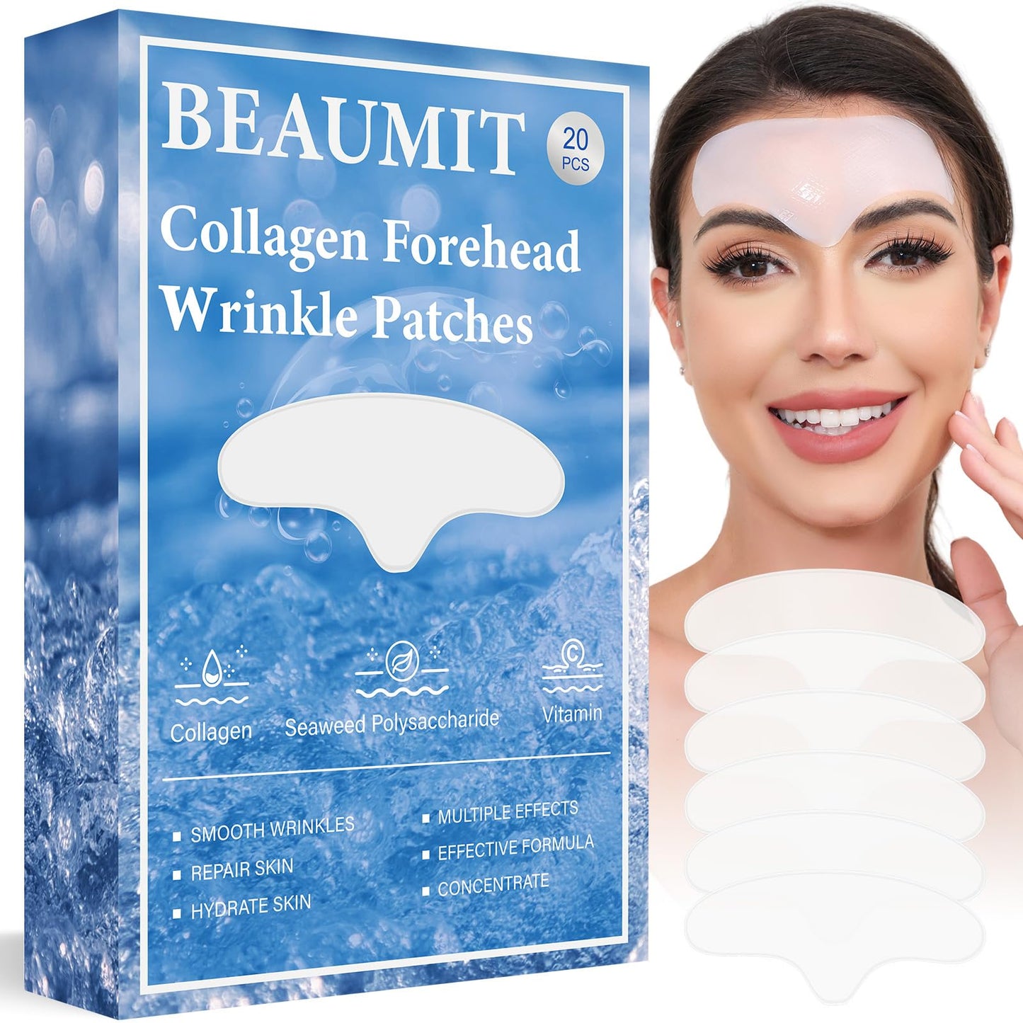 Okela Forehead Wrinkle Patches Overnight 20 pcs with Collagen, Anti Wrinkle Patches, Forehead Wrinkles Beauty Treatment Beauty and Personal Care Okela