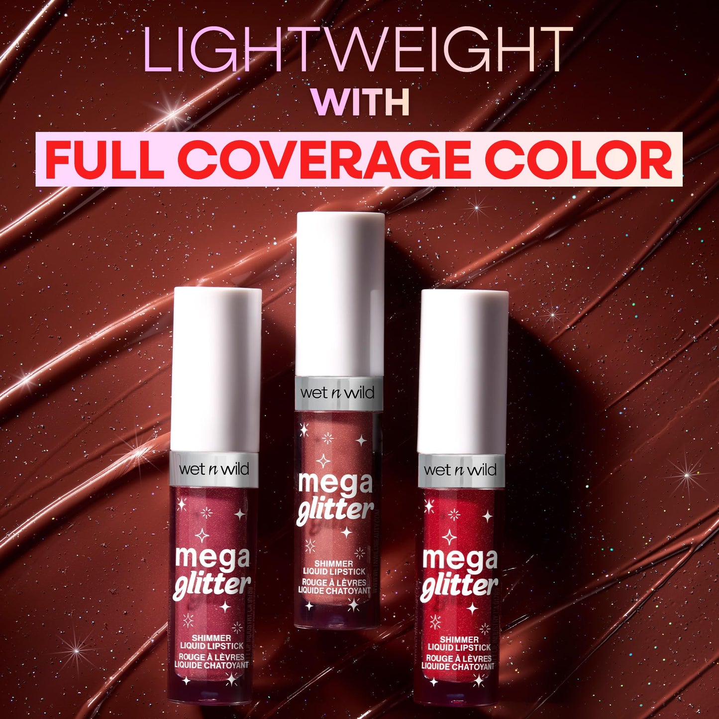 wet n wild Mega Glitter Shimmer Liquid Lipstick, Matte-to-Glitter Finish, Lightweight Formula, Comfortable Wear, Vitamin E-Infused for Nourished Beauty & Personal Care wet n wild